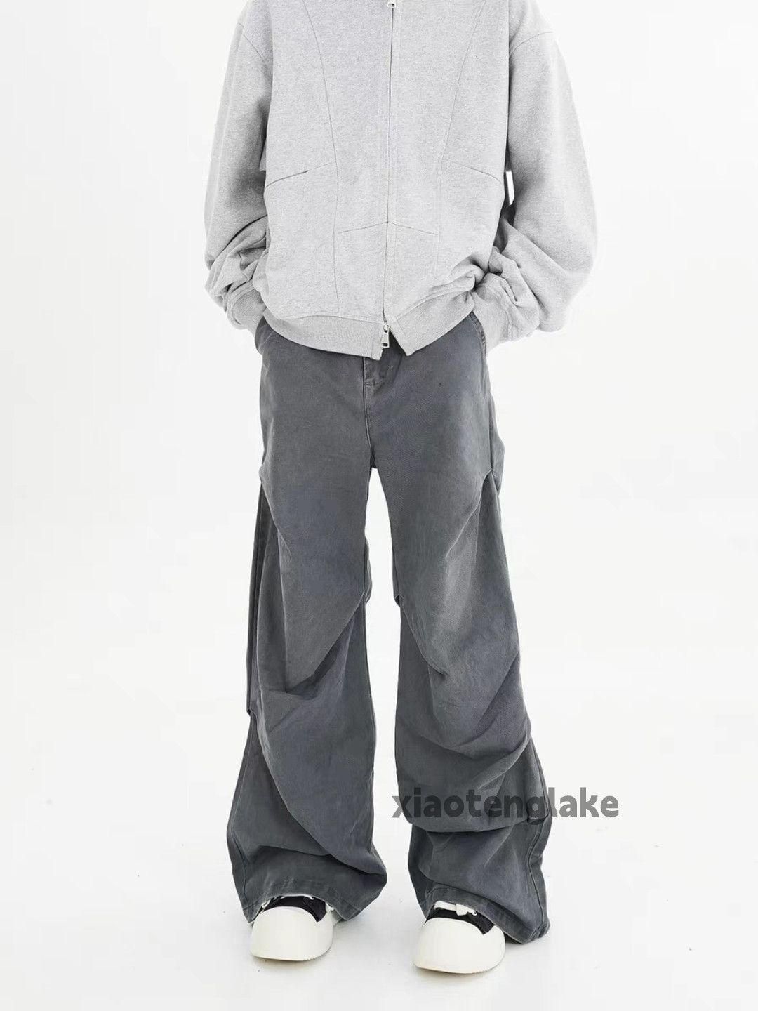Designer × Japanese Brand × Vintage washed faded cleanfit yuppie flared work pleated pants Size US 28 / EU 44 - 6 Thumbnail