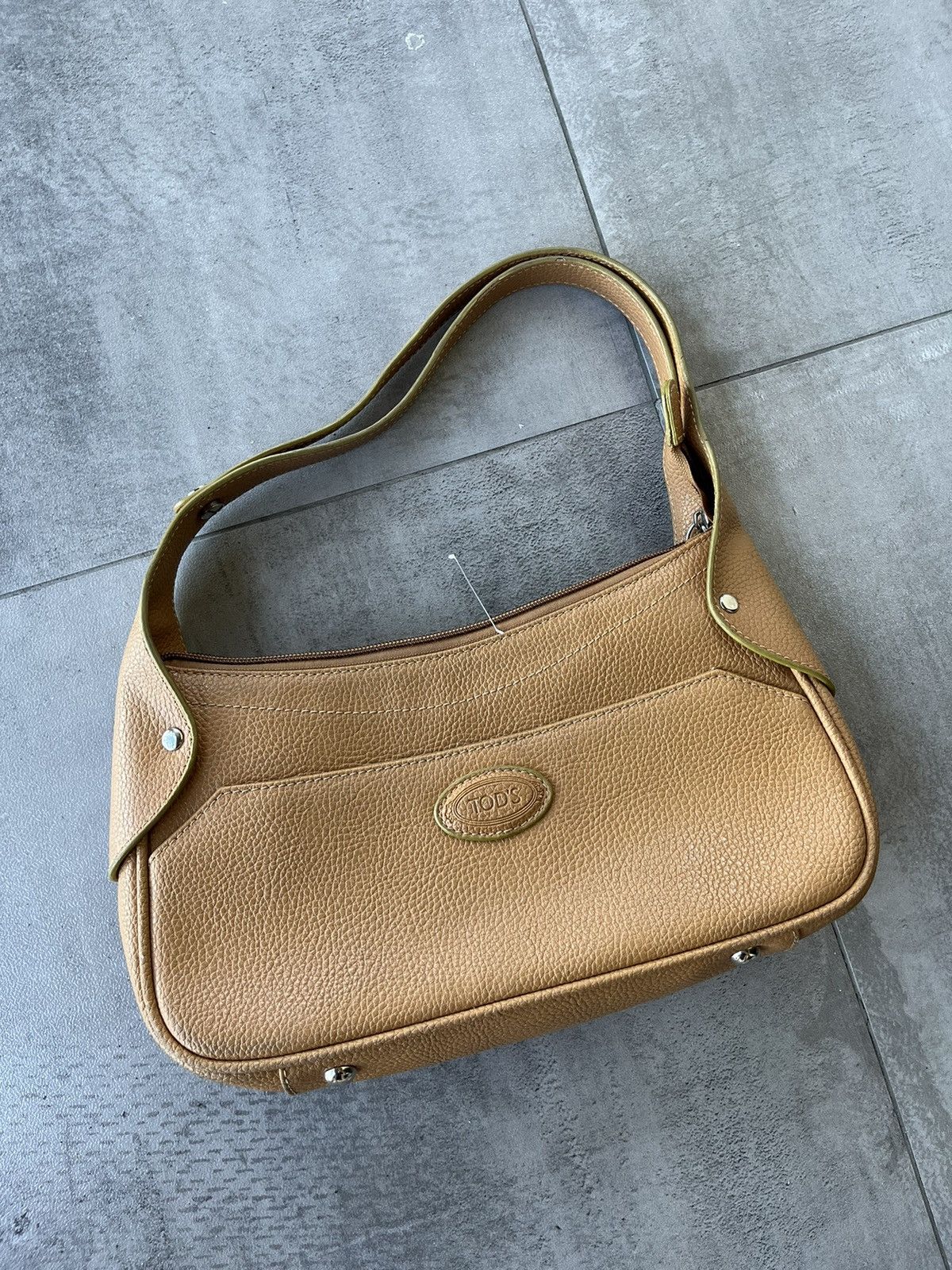 image of Vintage Leather Mini Bag Tod’S in Beige, Women's