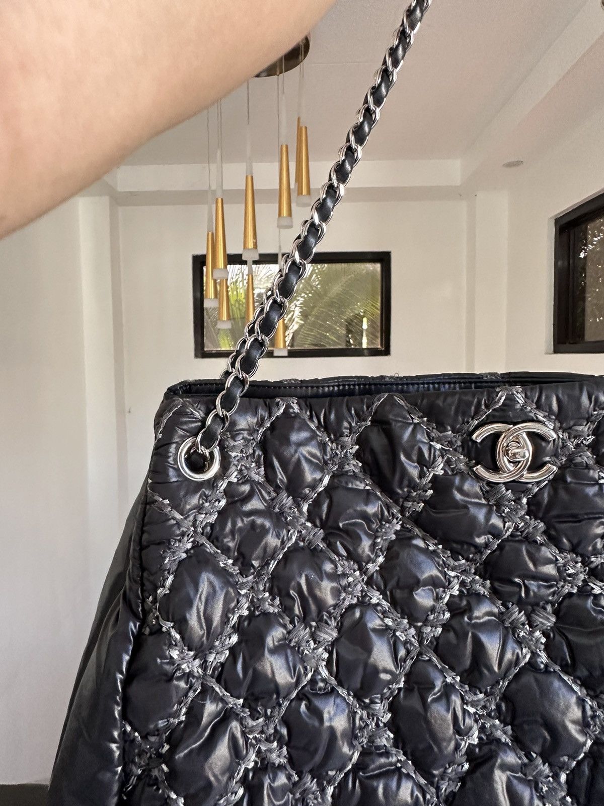 Chanel Chanel Tweed Stitch Quilted Bubble Nylon Tote Bag Size ONE SIZE - 2 Thumbnail