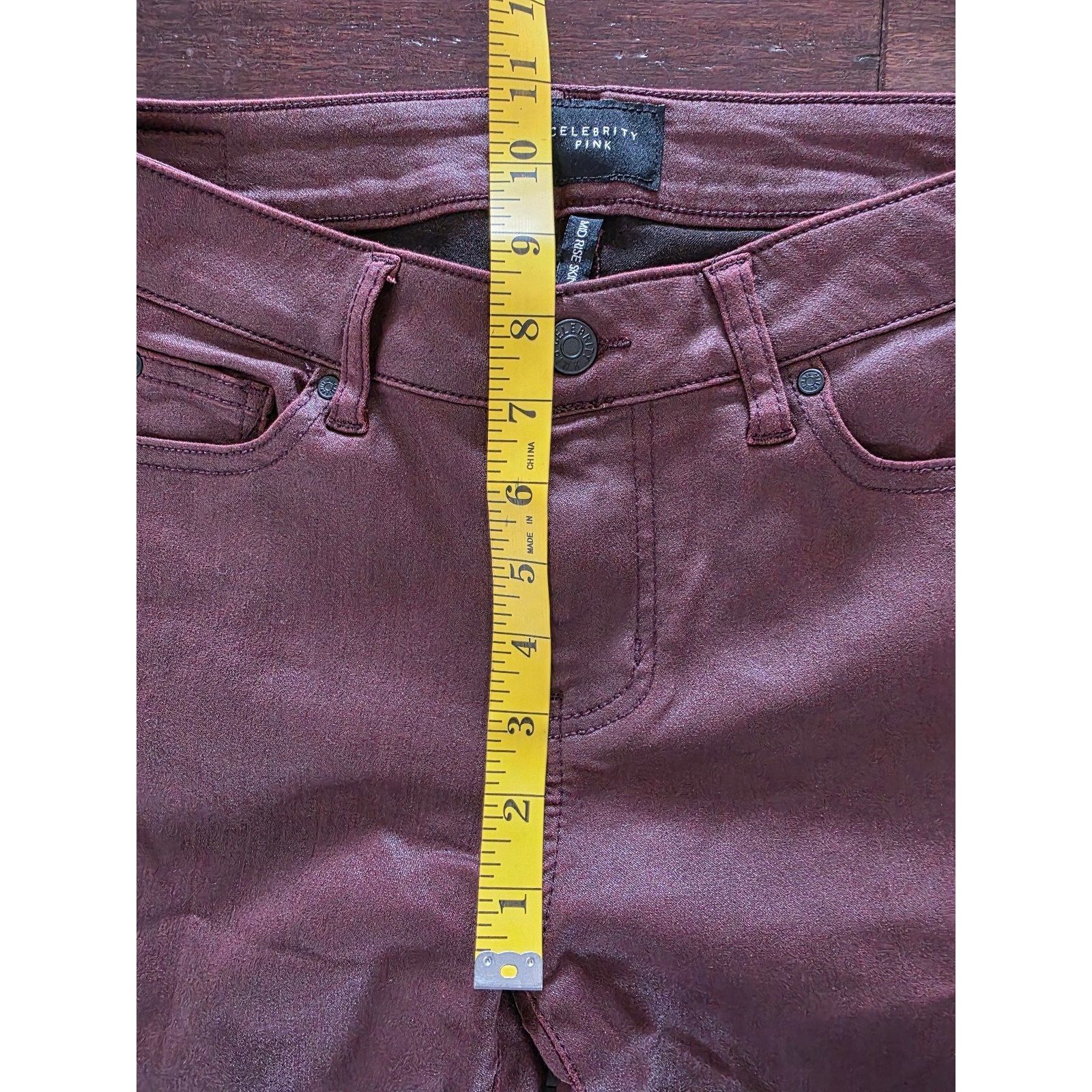 Other Women's Size 7/28 Celebrity Pink Burgandy Skinny Jeans So Cu Size 28" / US 6 / IT 42 - 5 Thumbnail