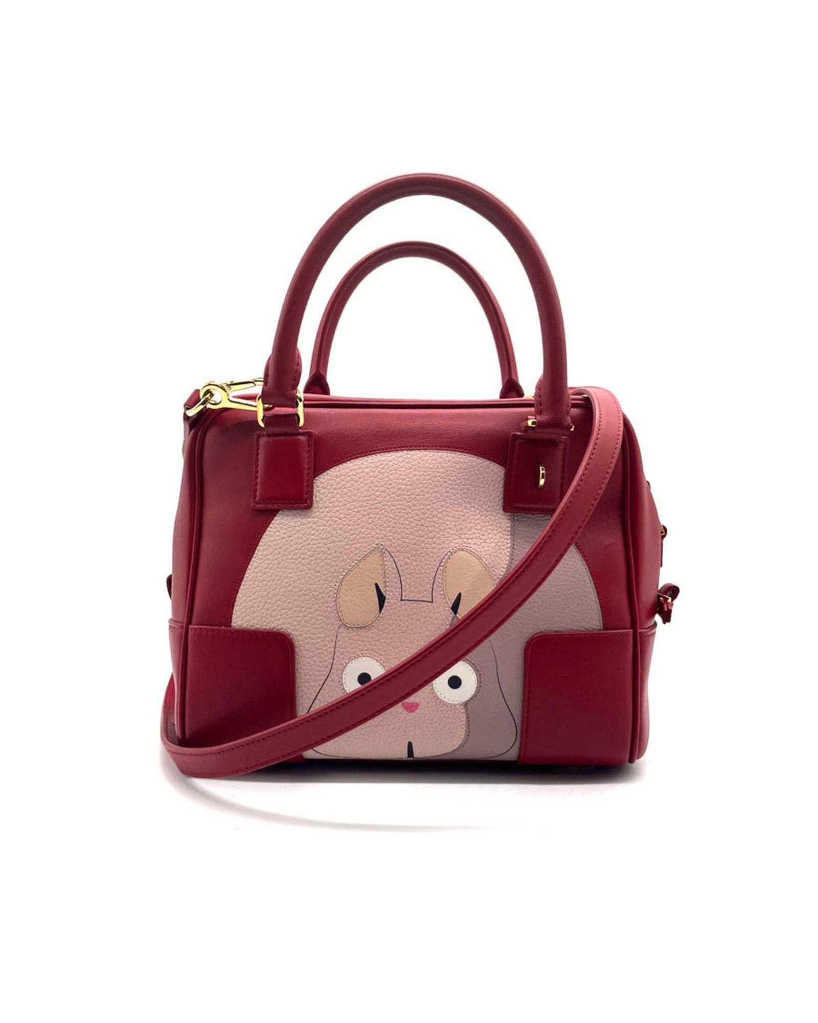 image of Loewe Exquisite Red Leather Handbag For Women
