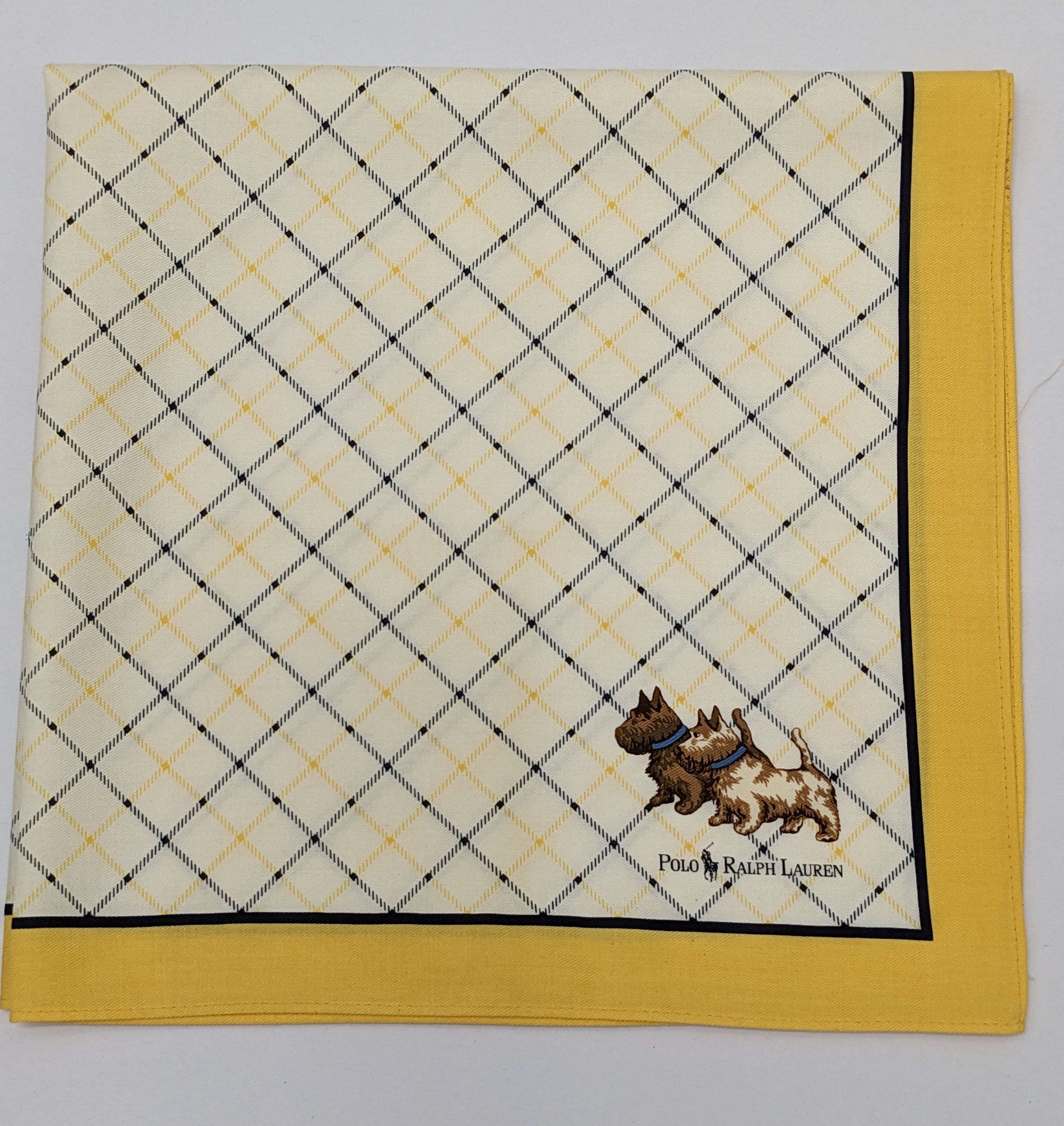 Polo Ralph Lauren Polo Ralph Lauren Scottie Dog Diamond Lattice Handkerchief Size ONE SIZE - 1 Thumbnail