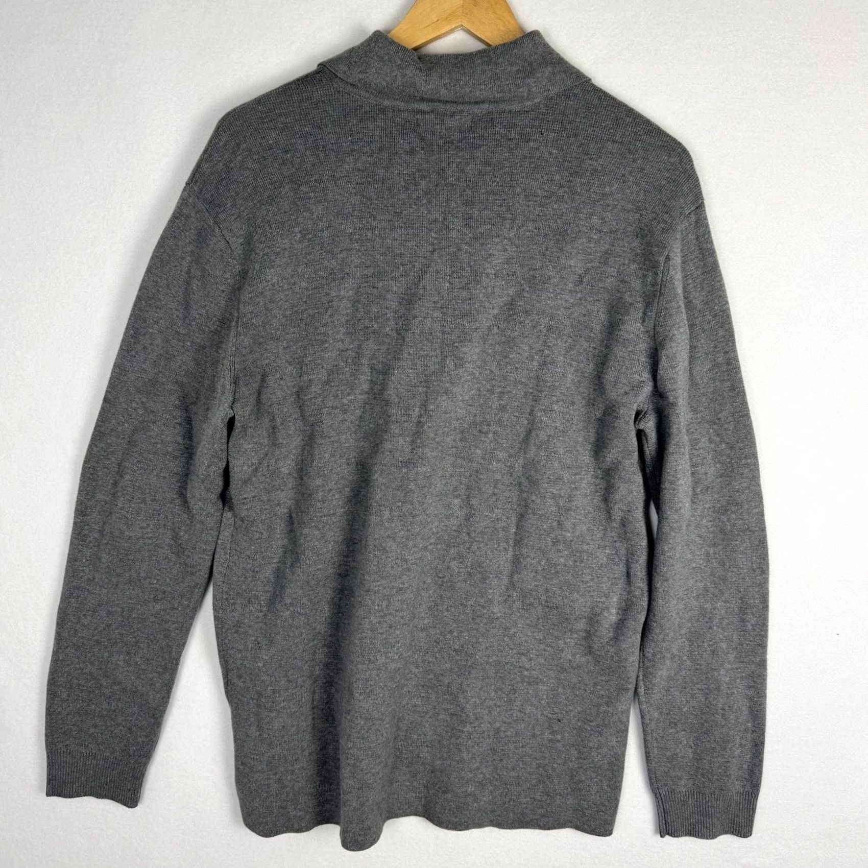 Alfani Alfani Mens Cement Grey Heather Cotton Blend Button Front Sweater Jacket Small Size US S / EU 44-46 / 1 - 2 Thumbnail