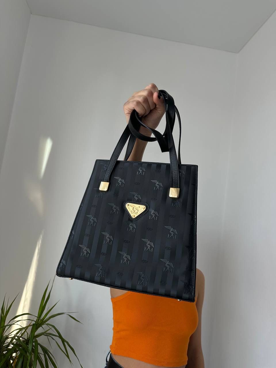 Maison Mollerus × Vintage Vintage Maison Mollerus Black Nylon Monogram Bag Size ONE SIZE - 3 Thumbnail