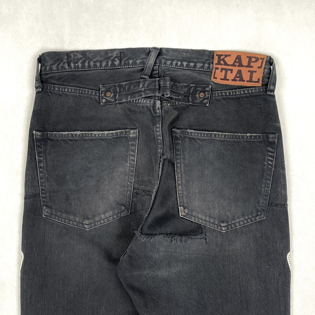 Kapital Kountry FW19 Distressed Denim (Bone/Skeleton Embroidered) Size US 32 / EU 48 - 11 Thumbnail