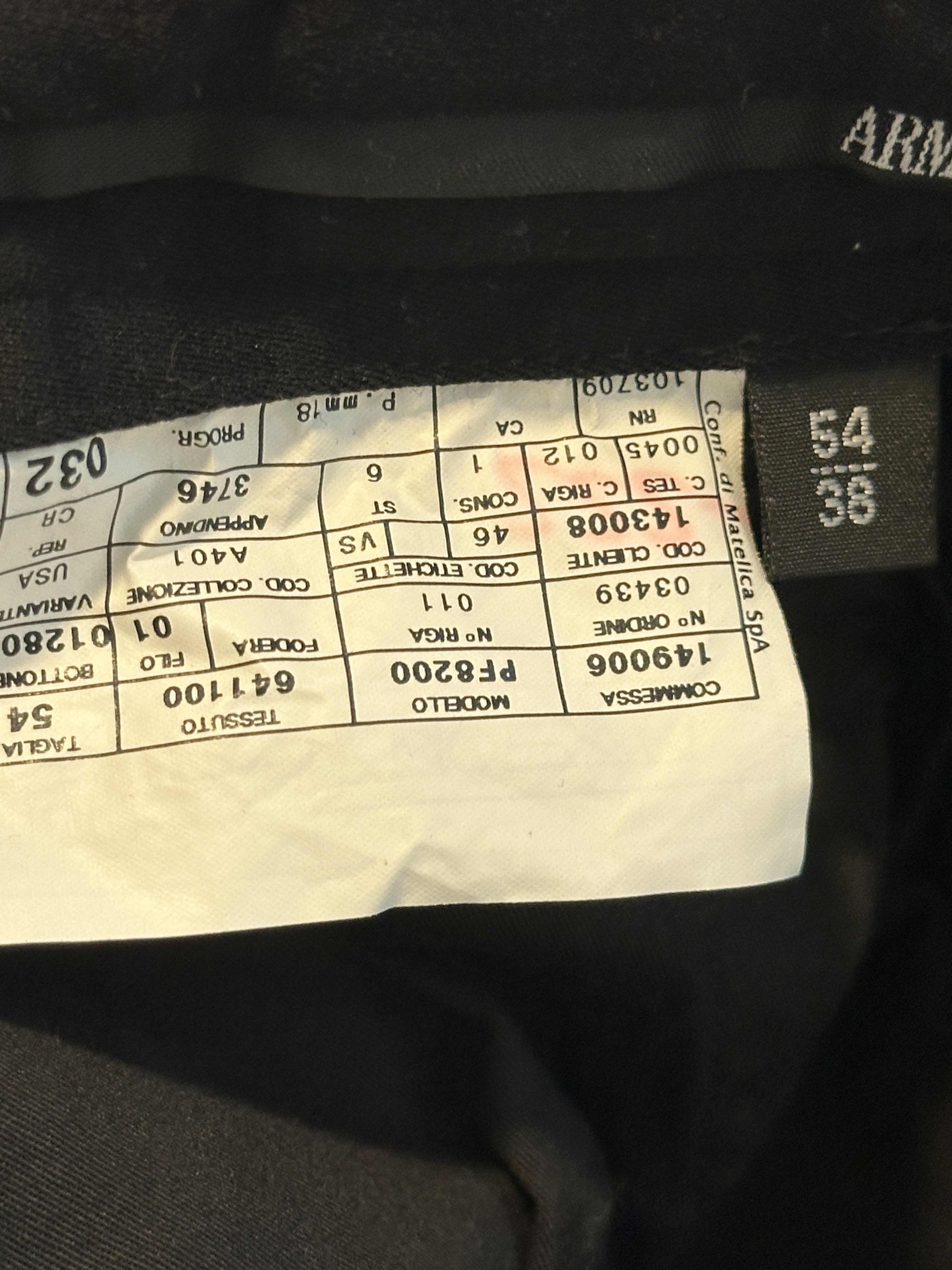Armani Collezioni Armani Collezioni Men's Classic Fit Black Pants Size 38L Size US 38 / EU 54 - 7 Thumbnail