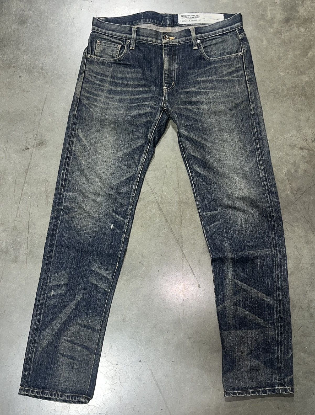 Neighborhood Men's Rigid Narrow Jeans in Indigo Neighborhood