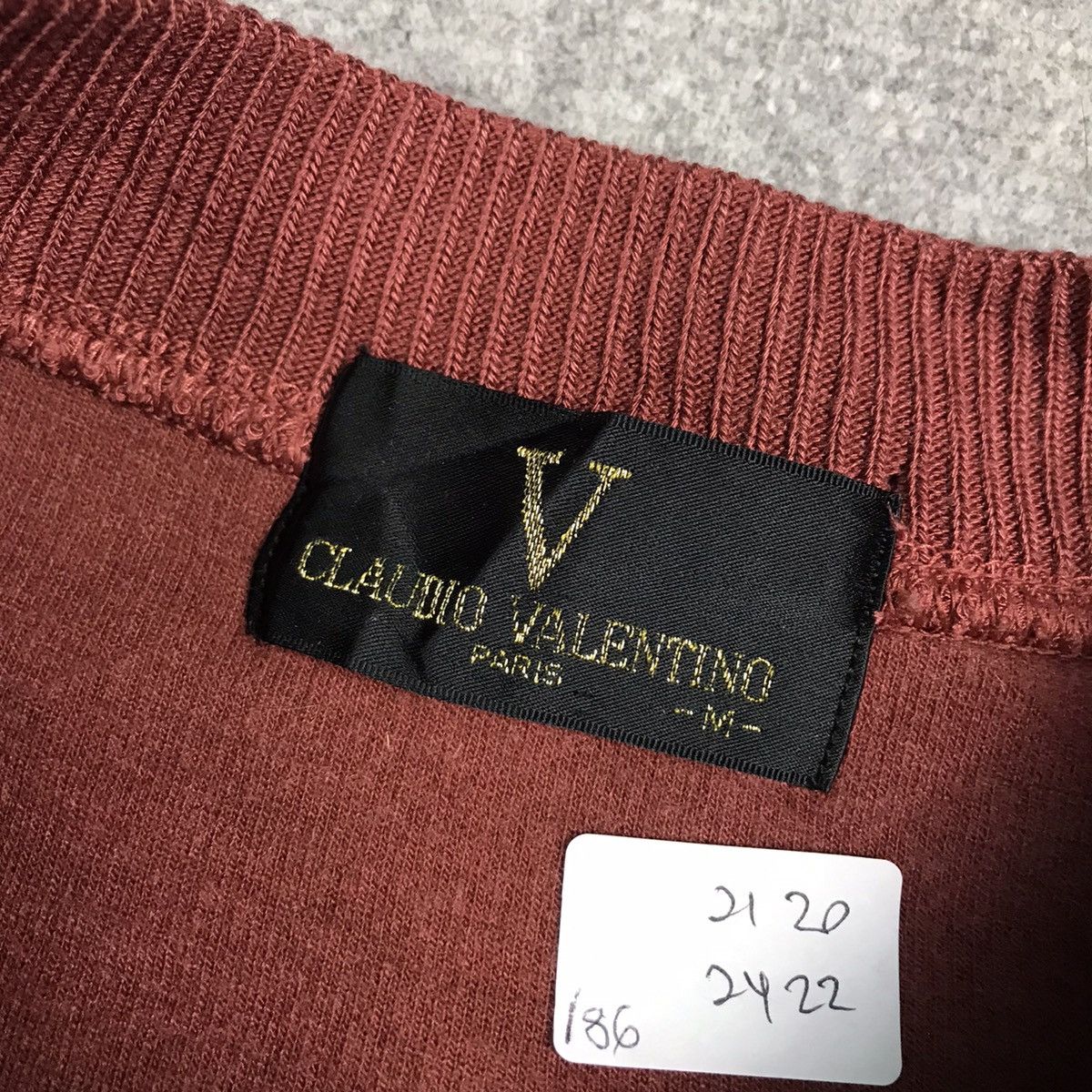 Japanese Brand CLAUDIO VELENTINO SWEATSHIRT SENTER LOGO Size US M / EU 48-50 / 2 - 6 Thumbnail