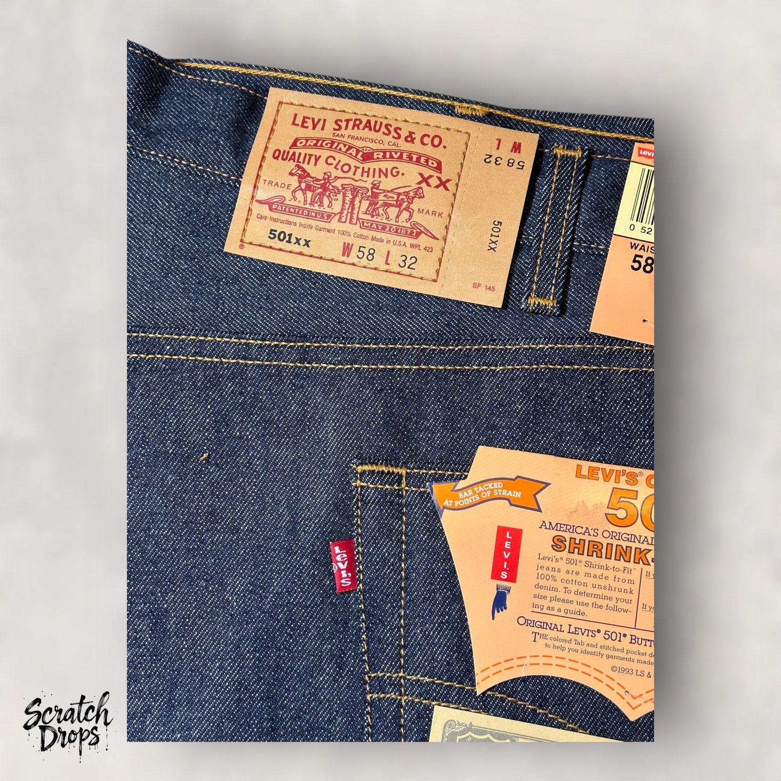 Levi's Vintage Levi’s 501xx Shrink-to-Fit Jeans USA W58 L34 501 NWT Size US 42 / EU 58 - 5 Thumbnail