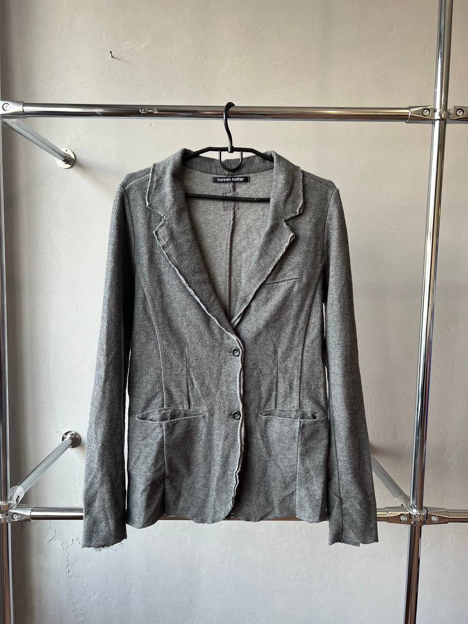 hannes roether HANNES ROETHER WOMAN GRAY AVANT GARDE BLAZER JACKET SIZE S Size S / US 4 / IT 40 - 2 Thumbnail