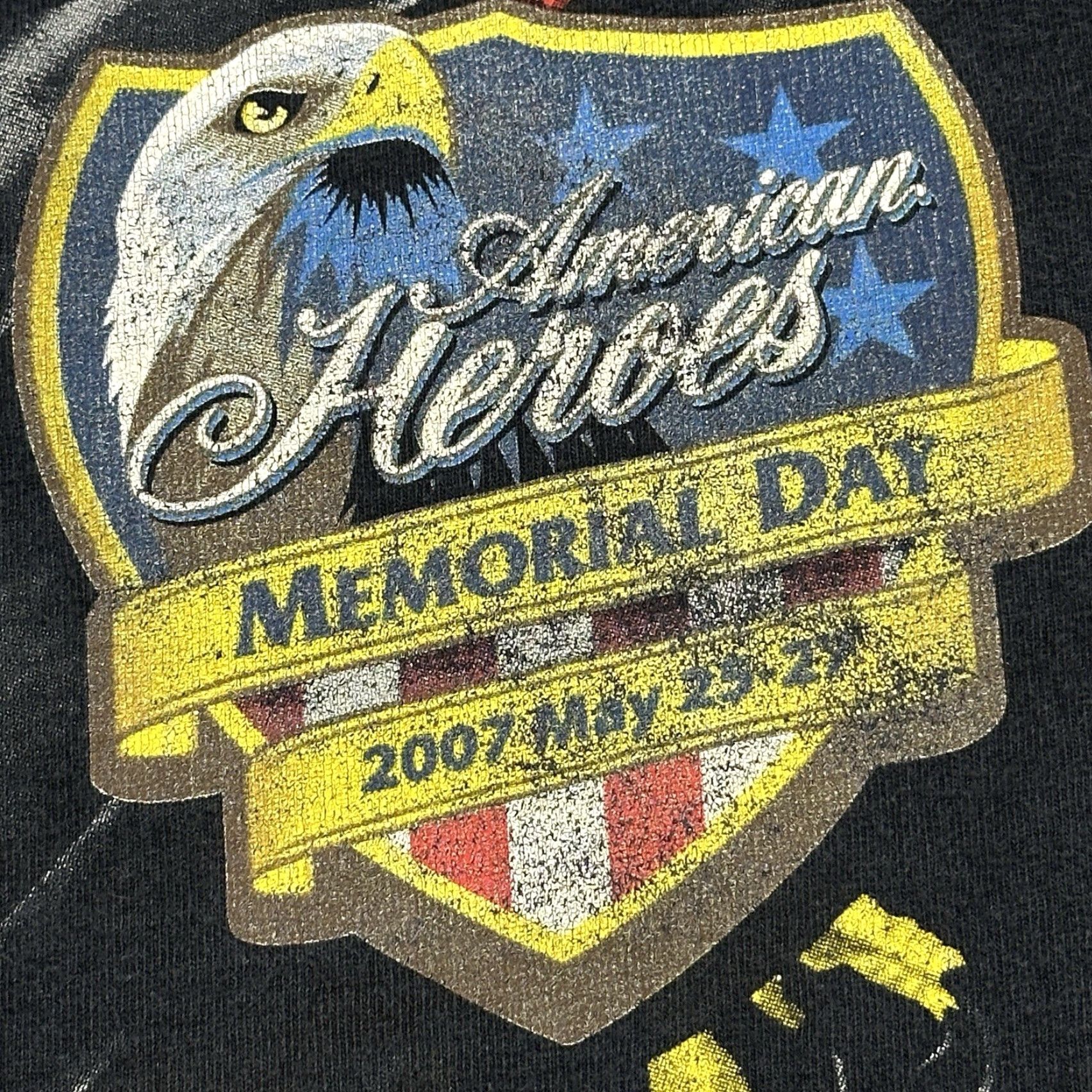 Fruit Of The Loom VINTAGE NASCAR Shirt Mens Medium American Heroes Memorial Day 2007 Mark Martin Size US M / EU 48-50 / 2 - 3 Thumbnail