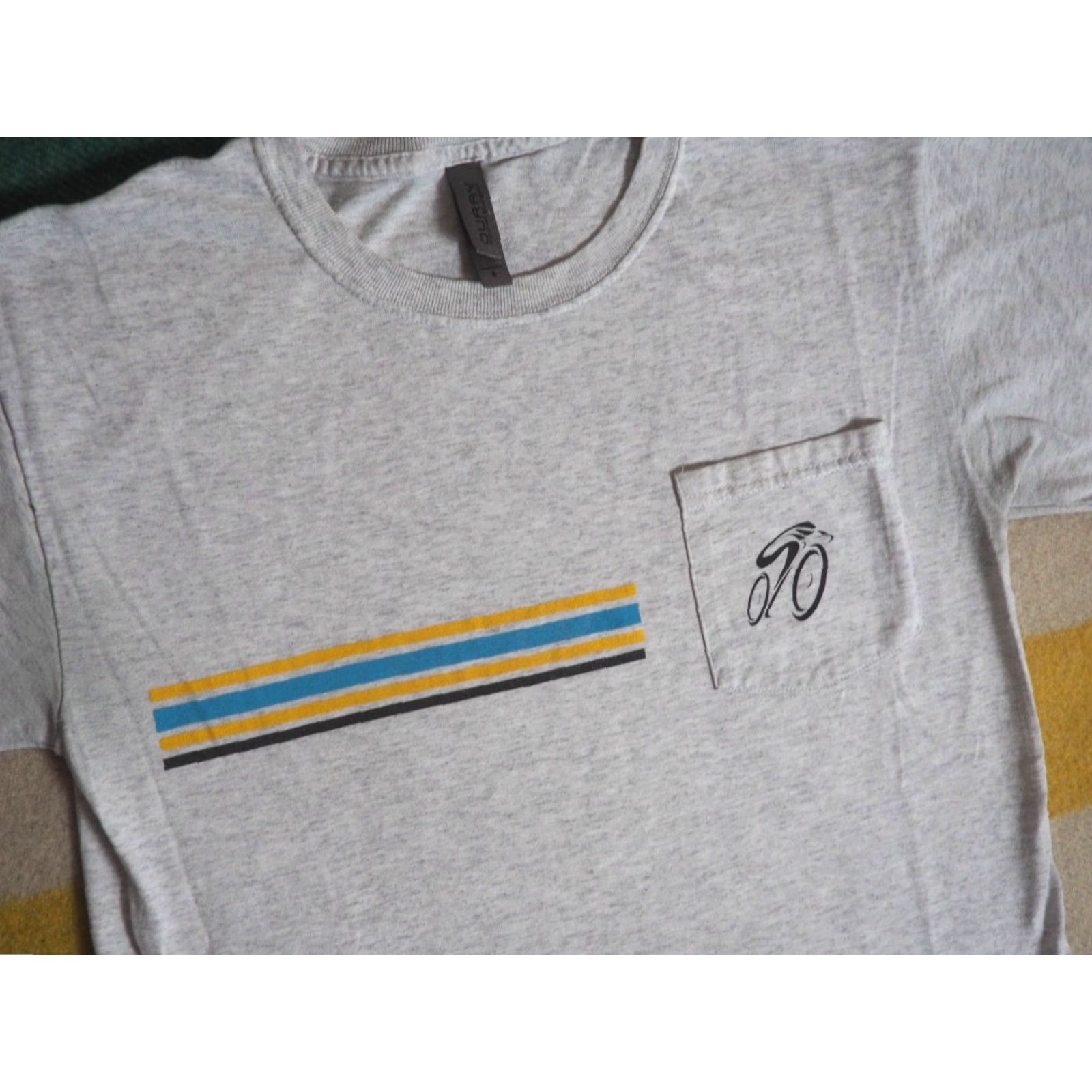 Vintage Ouray Amgen Tour of California T-Shirt Shirt Mens S Gray Pocket Tee Short Sleeve Crew Neck Cotton Graphic Print Logo Sports All Seasons Size US S / EU 44-46 / 1 - 2 Thumbnail