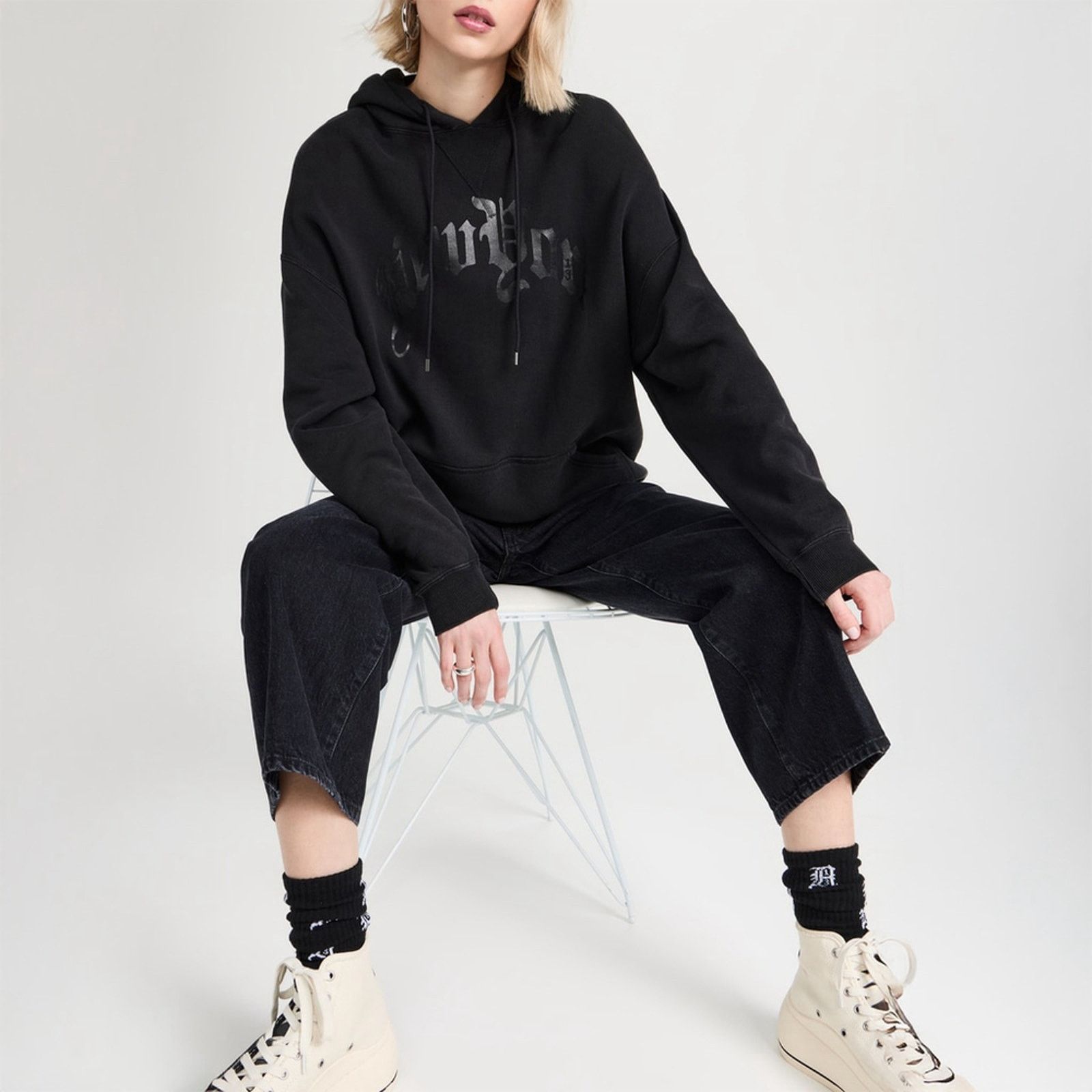 R13 R13 Sweatshirt Hoodie Capuche New York Acid Black Women's XS Size XS / US 0-2 / IT 36-38 - 5 Thumbnail