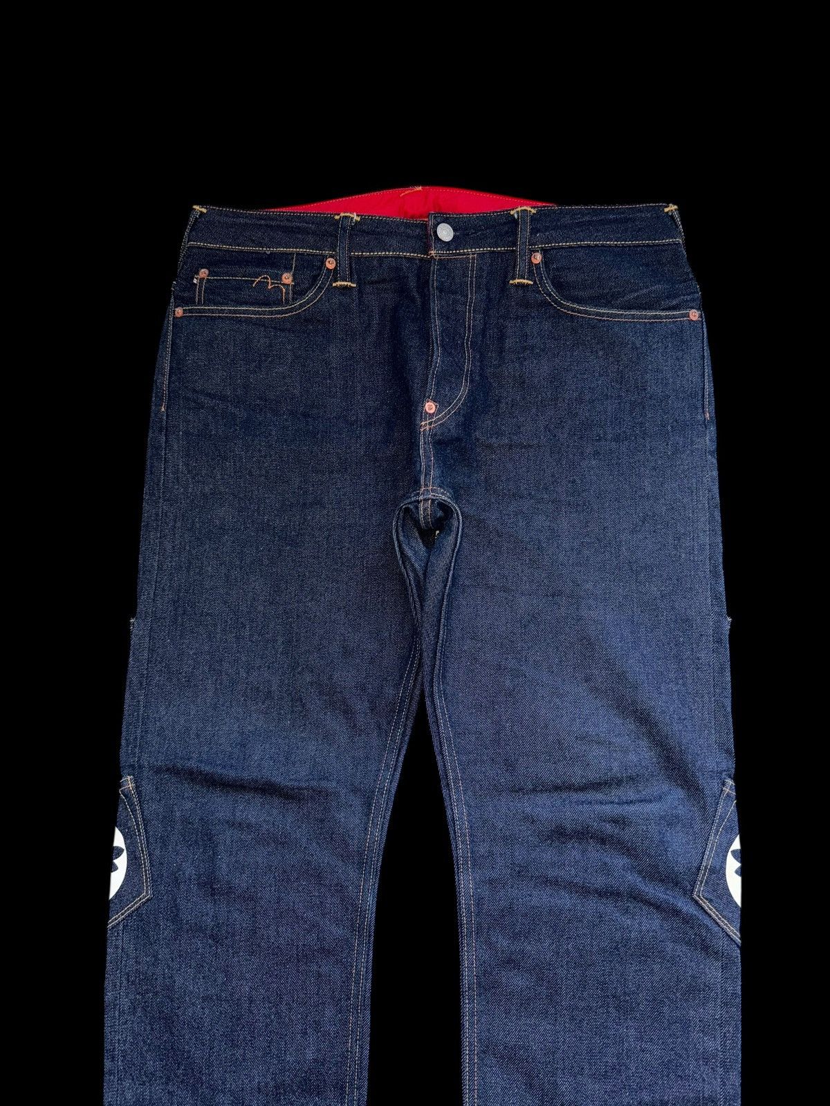 Evisu Crazy Evisu Straight Navy Selvedge Denim Jeans Multipocket Size US 34 / EU 50 - 13 Thumbnail