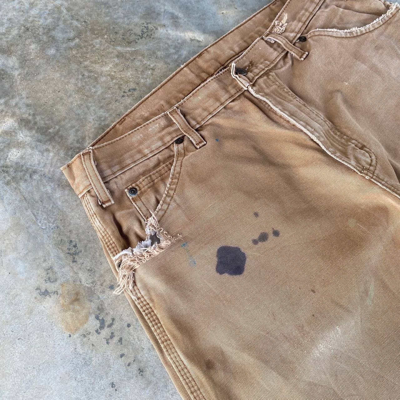 Dickies VINTAGE DICKIES DISTRESSED CARPENTER BROWN DENIM W34X34 Size US 34 / EU 50 - 8 Thumbnail