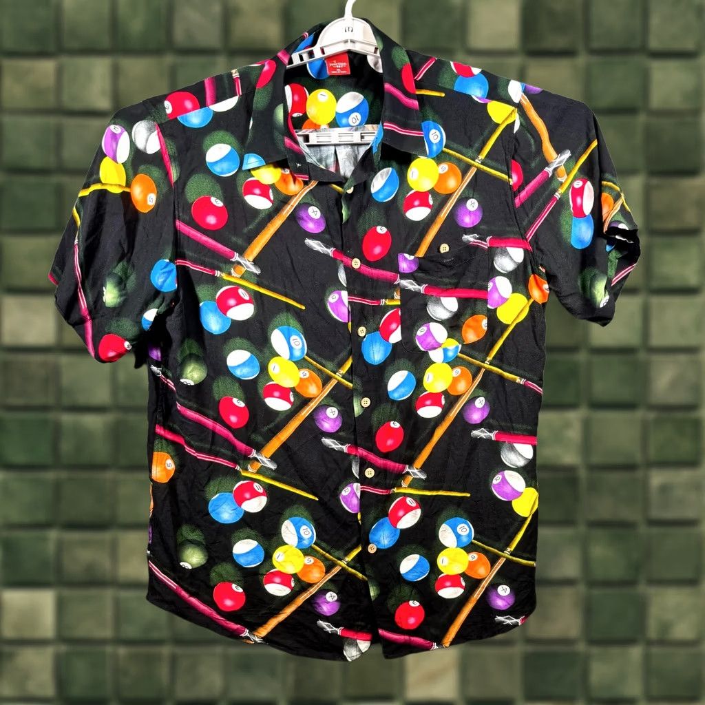 Vintage Vintage Junction West Button-Up Shirt Men’s XL Black Snooker Collared Summer Shirt Size US XL / EU 56 / 4 - 1 Thumbnail