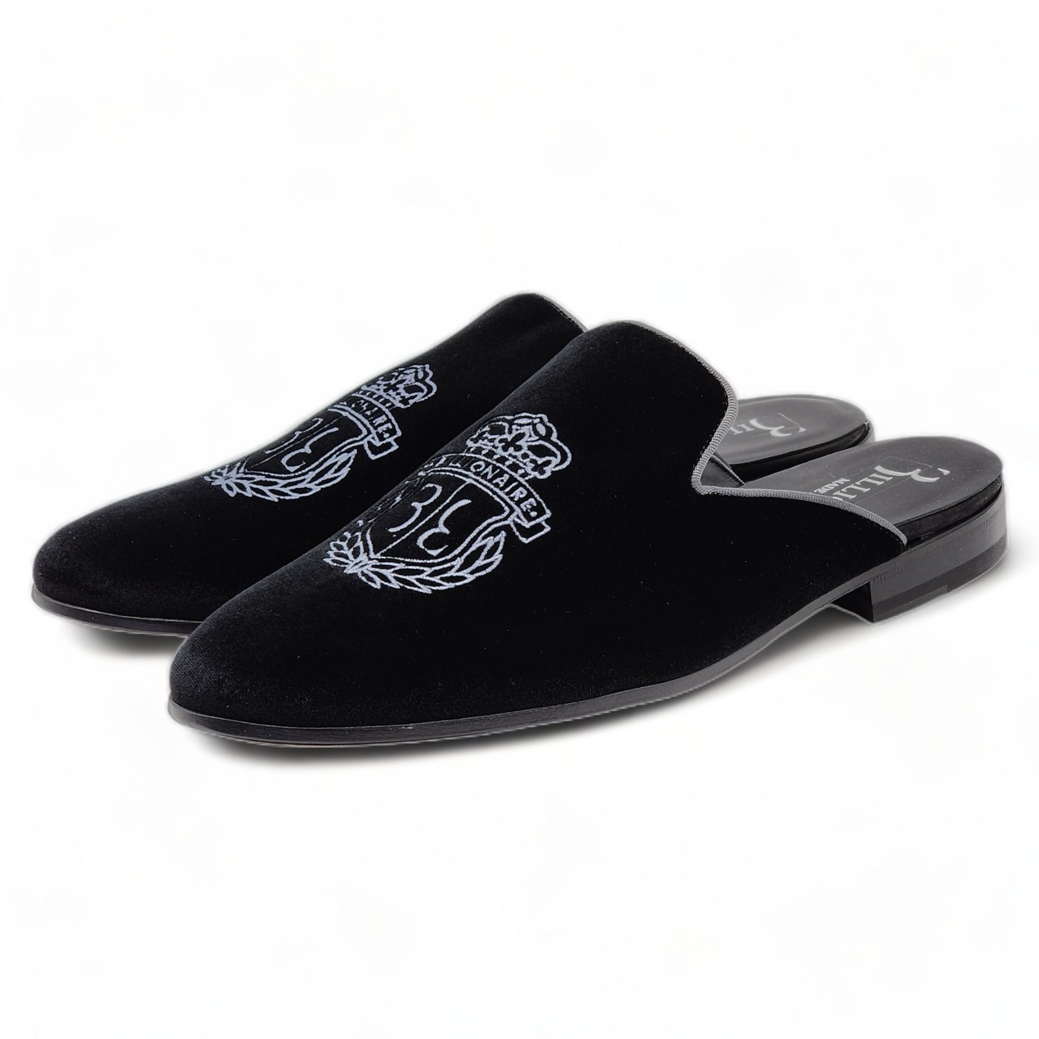 Billionaire Couture × Philipp Plein Velvet Half Loafers NWB Black | NWB 42 (9 US) Size US 9 / EU 42 - 2 Thumbnail