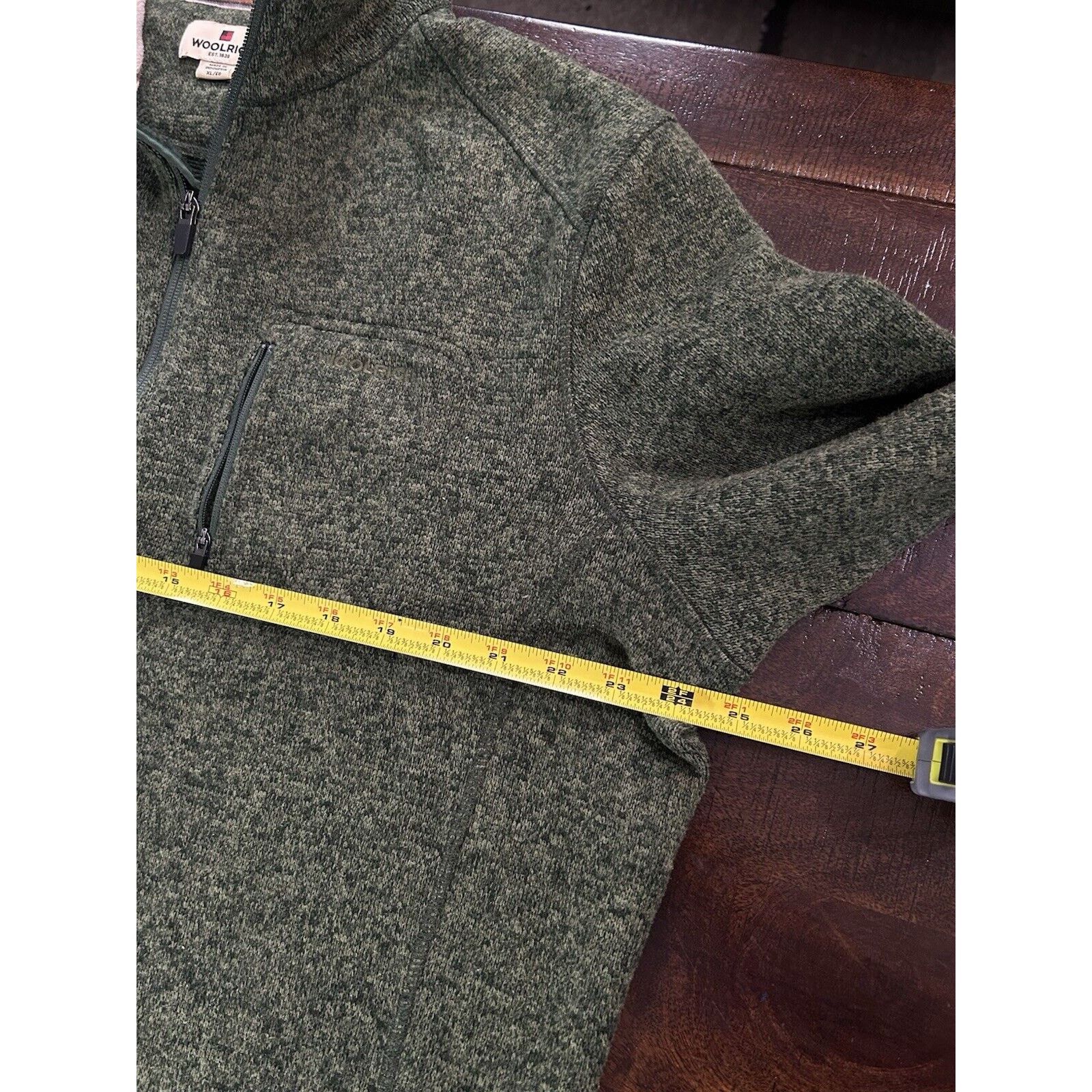 Woolrich Woolen Mills Men’s Woolrich Pullover Quarter Zip Sweater Xl Green Size US XL / EU 56 / 4 - 4 Thumbnail