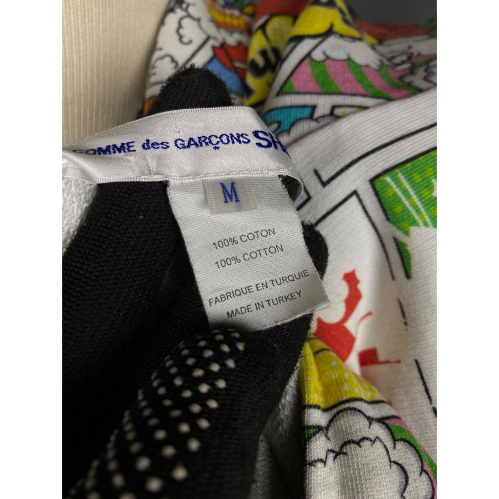 Comme des Garcons Comme Des Garcons Comic Men's White Hoodie Sweater Size M Size US M / EU 48-50 / 2 - 10 Thumbnail