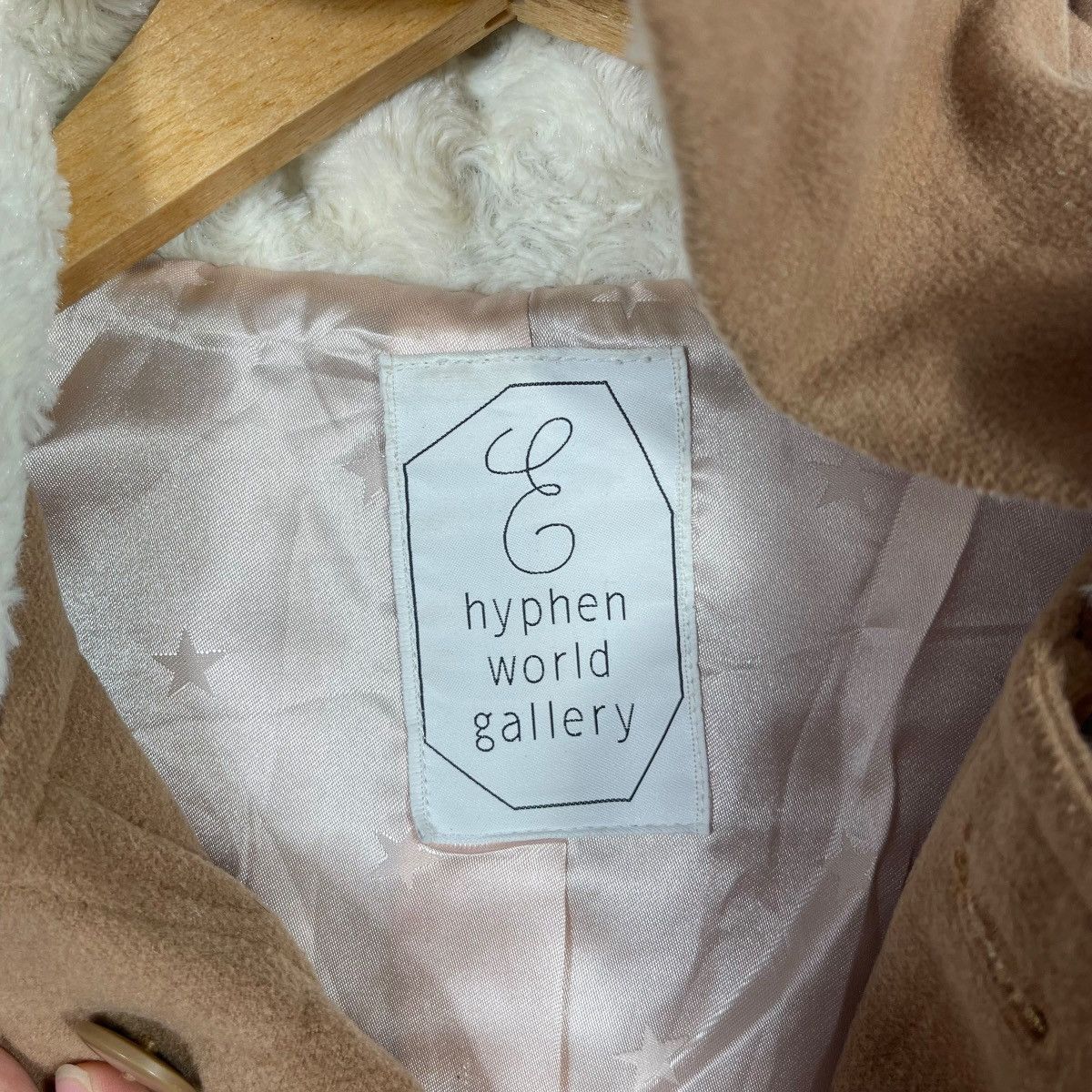 Hypland Vintage Hyphen World Gallery Duffle Coat Brown Wool Hooded Size 3XL / US 20-22 - 3 Thumbnail