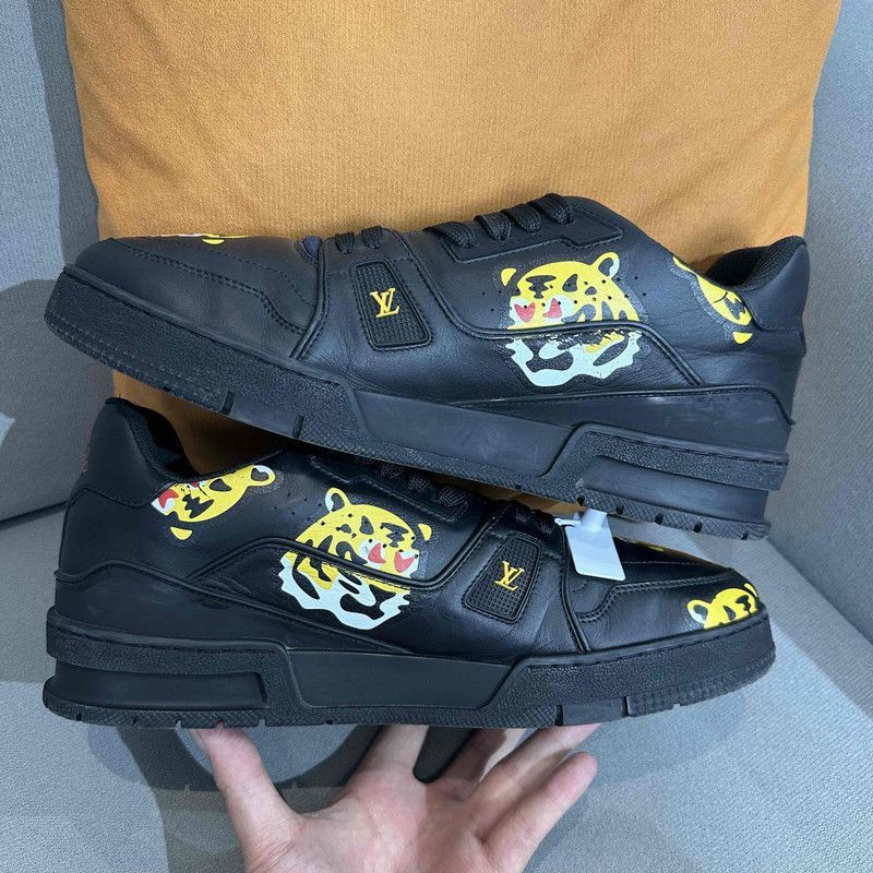 Louis Vuitton Nigo x Louis Vuitton Black Trainer Sneakers -2508 Size US 9.5 / EU 42-43 - 8 Thumbnail