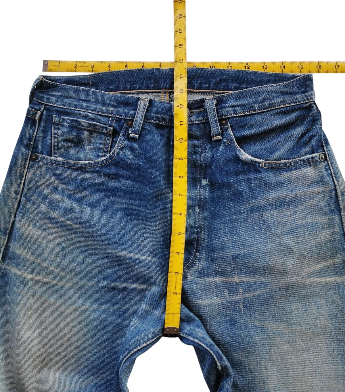 Le Grande Bleu (L.G.B.) Levis Vintage Clothing LVC Selvedge Denim Jeans Size US 31 - 14 Thumbnail