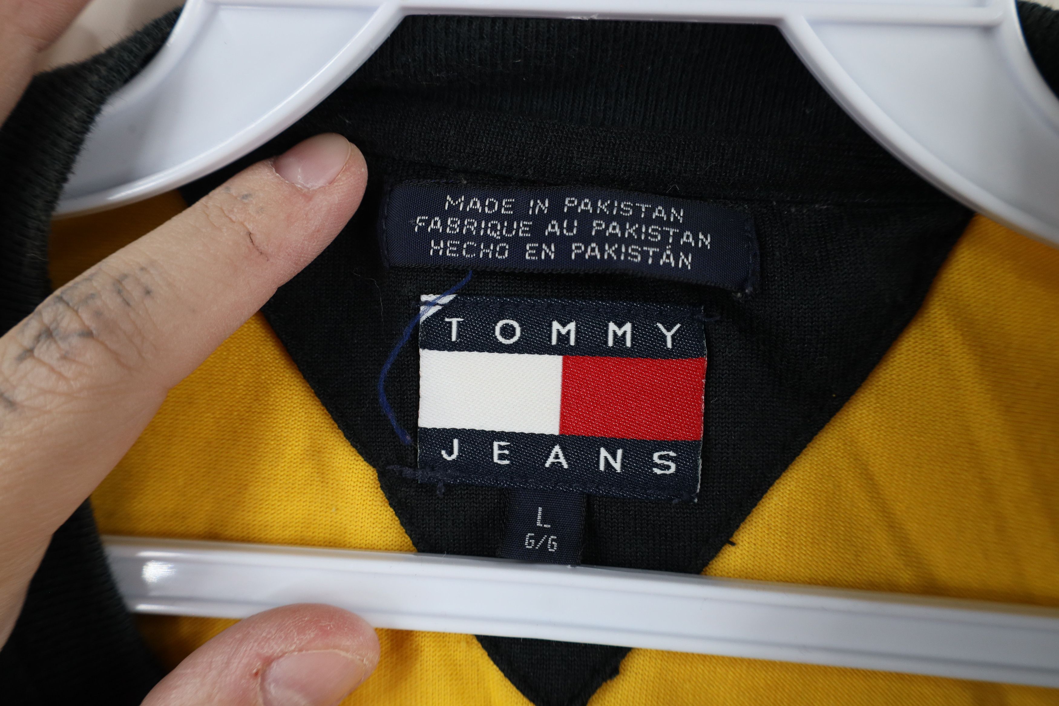 Tommy Hilfiger × Vintage Vintage 90s Tommy Hilfiger Goalkeeper Goalie Soccer Jersey Size US L / EU 52-54 / 3 - 9 Thumbnail