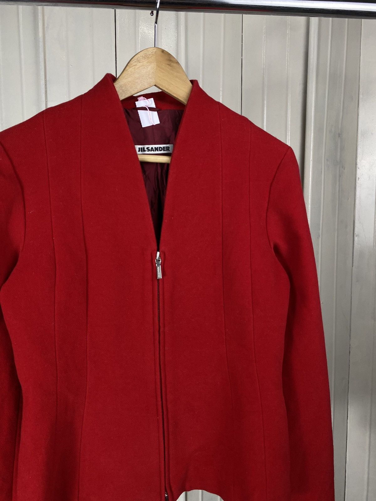 Jil Sander Archive Jil Sander Minimal Zip Jacket Wool Size 36R - 2 Thumbnail