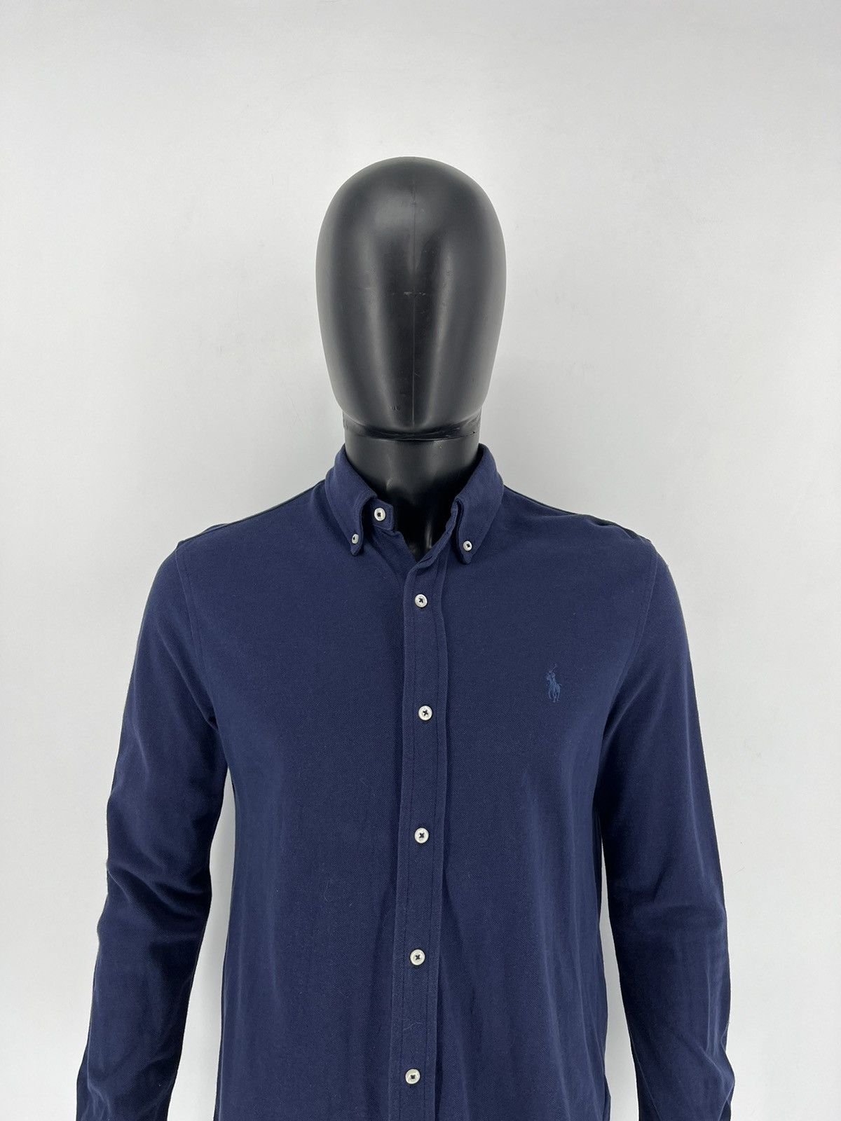 Vintage Navy Shirt Polo Ralph Lauren Size M Rare