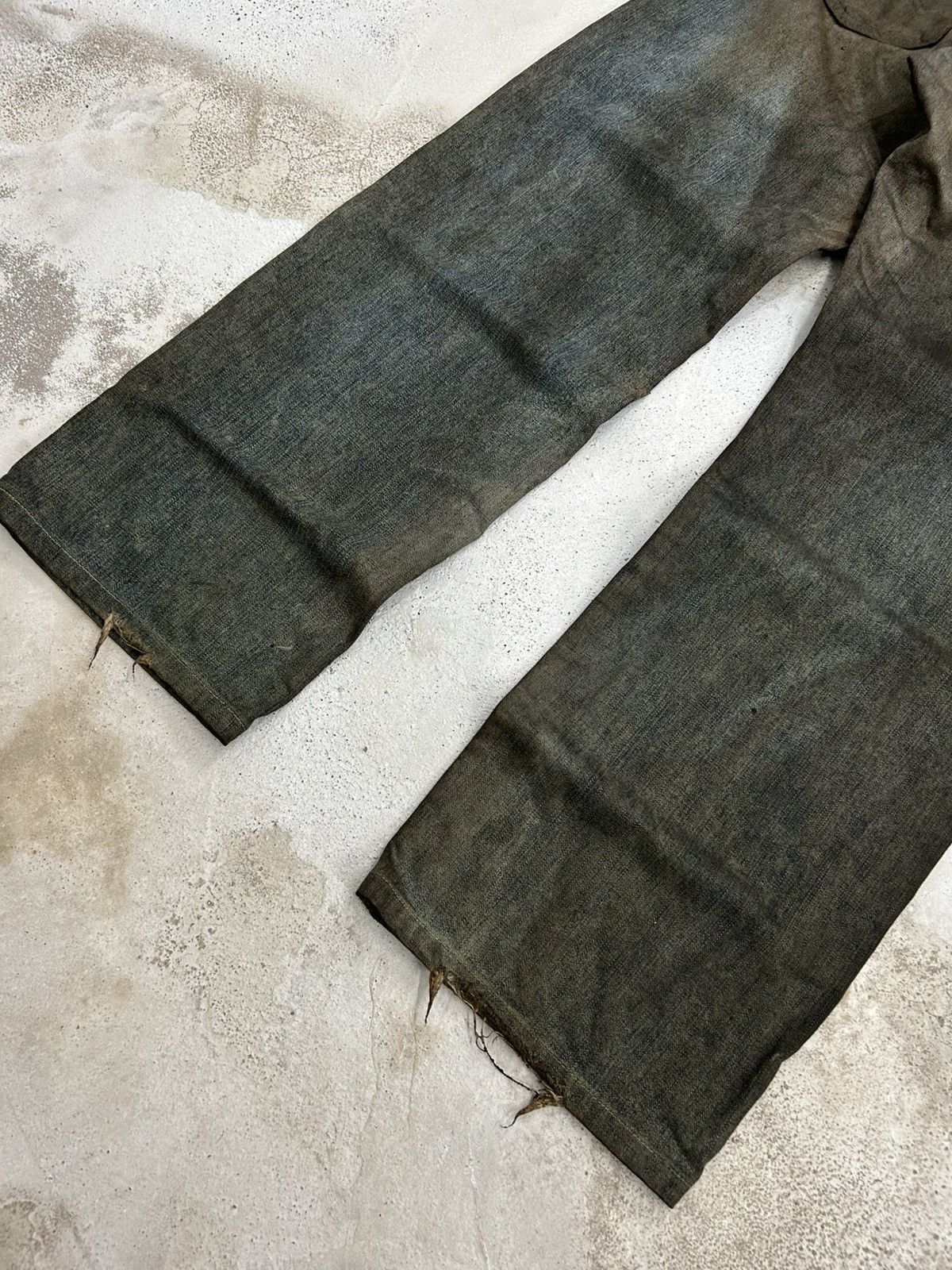 Edwin Vintage Edwin XV Japan Mud Washed Dirty Baggy Distressed Size US 31 - 12 Thumbnail