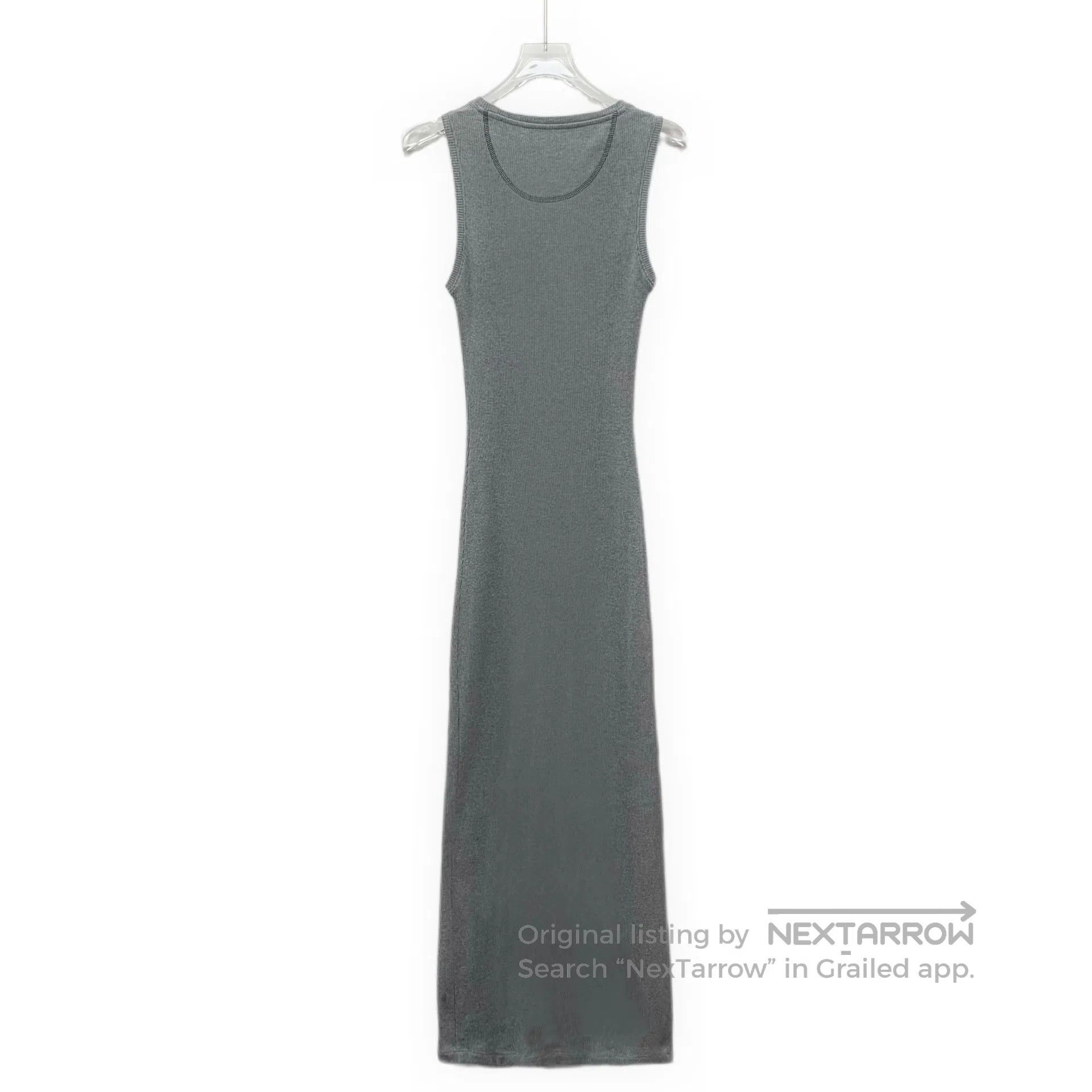 Loewe Loewe Grey Logo Embroidered Cotton Round Neck Sleeveless K Size XS / US 0-2 / IT 36-38 - 2 Thumbnail