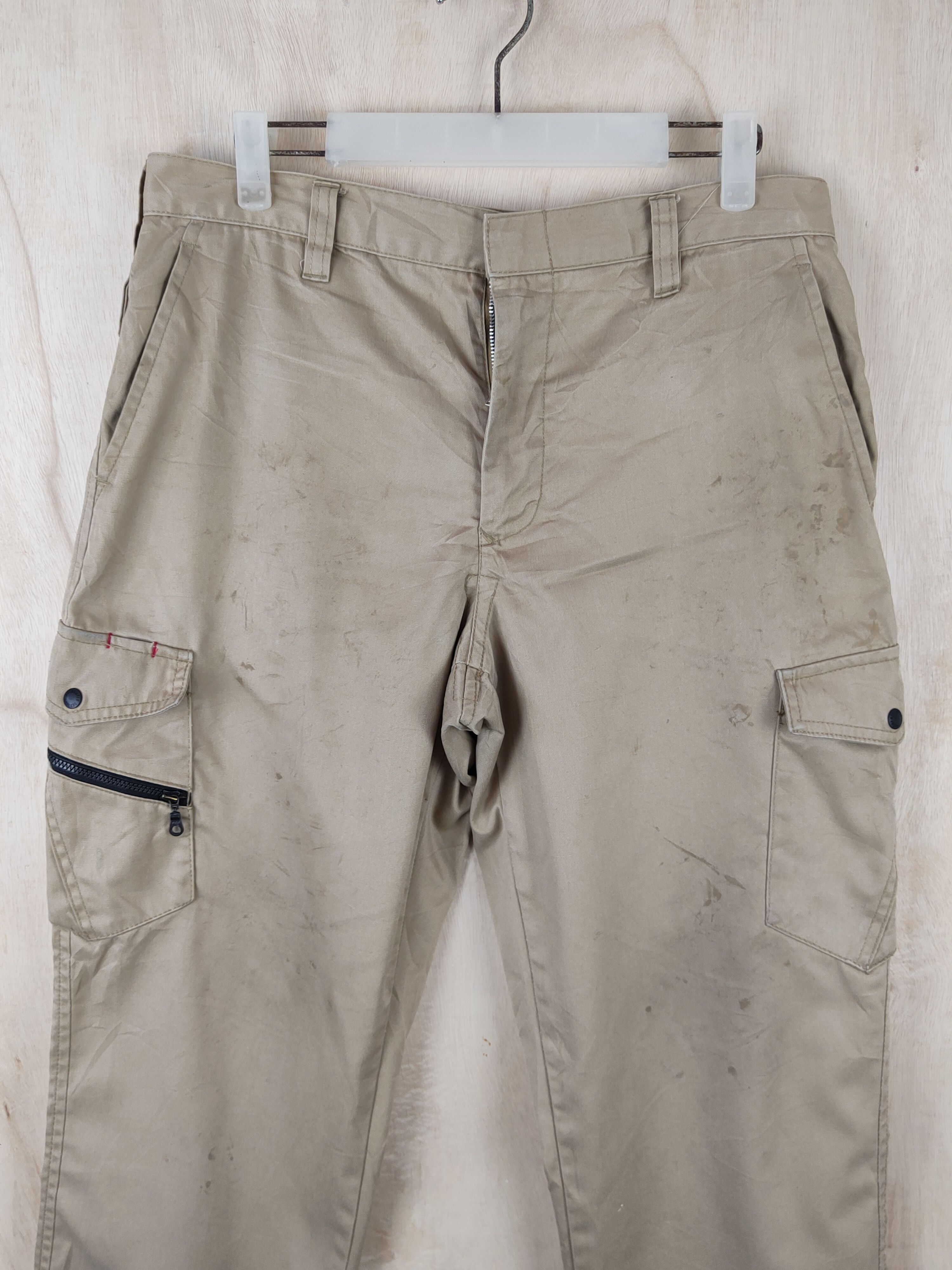 Japanese Brand W.Impact Brown Multipocket Tactical Cargo Pants #S2486 Size US 33 - 2 Thumbnail