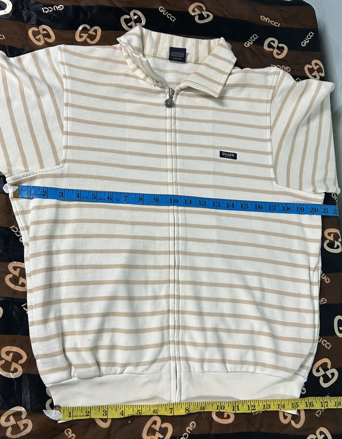 Adidas × Vintage 🔥NEED GONE🔥VINTAGE ADIDAS CLUB STRIPPED ZIPPER Size US M / EU 48-50 / 2 - 9 Thumbnail