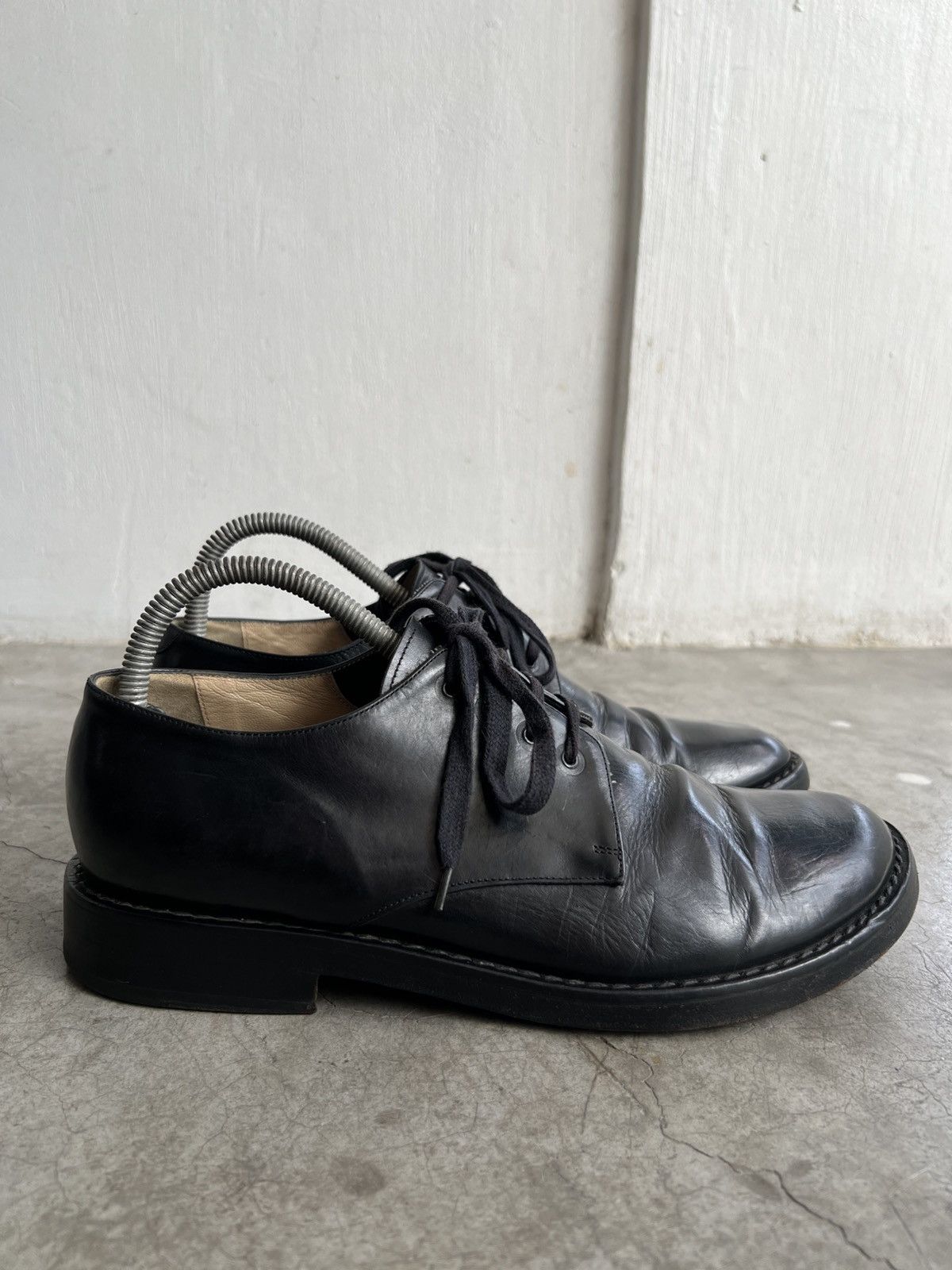 Ann Demeulemeester Ann Demeulemeester - Vitello Leather Lace Up Derby Shoes Size US 8 / EU 41 - 6 Thumbnail