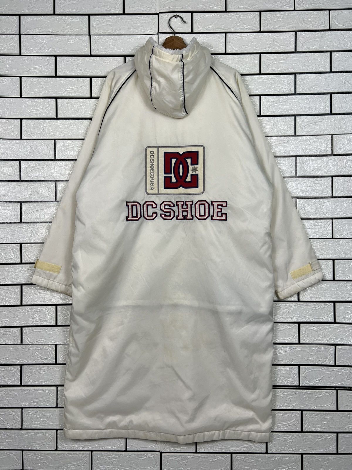 DC Vintage DC SHOE USA Big Logo Long Sherpa Jacket #4038-C183 Size US XL / EU 56 / 4 - 1 Thumbnail