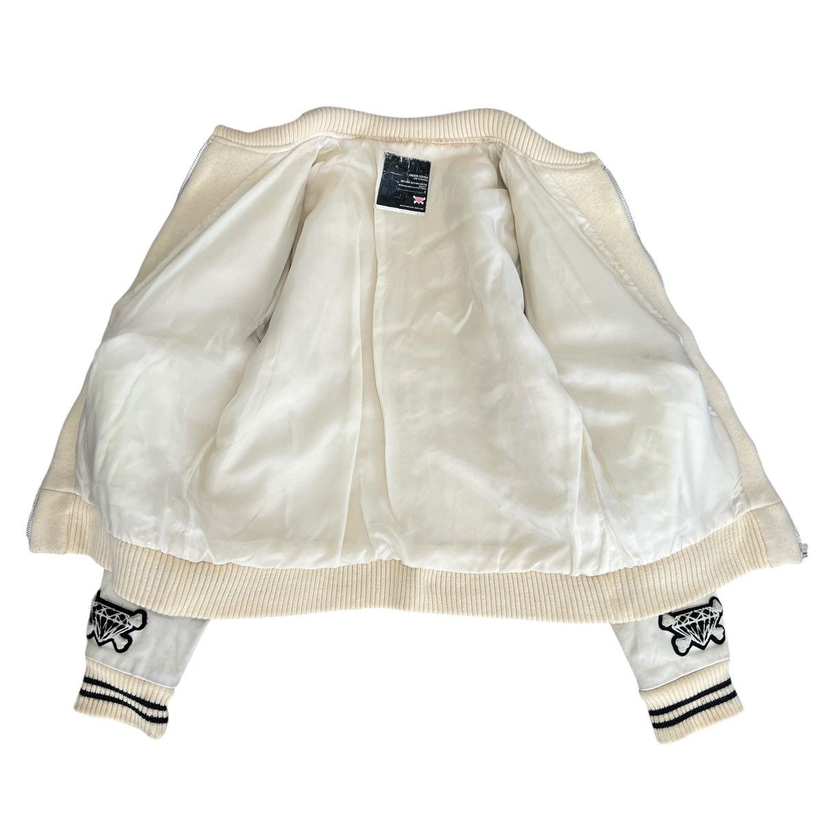 Undercover UNDERCOVER 2001AW DAVF White Varsity Jacket M Size US M / EU 48-50 / 2 - 5 Thumbnail