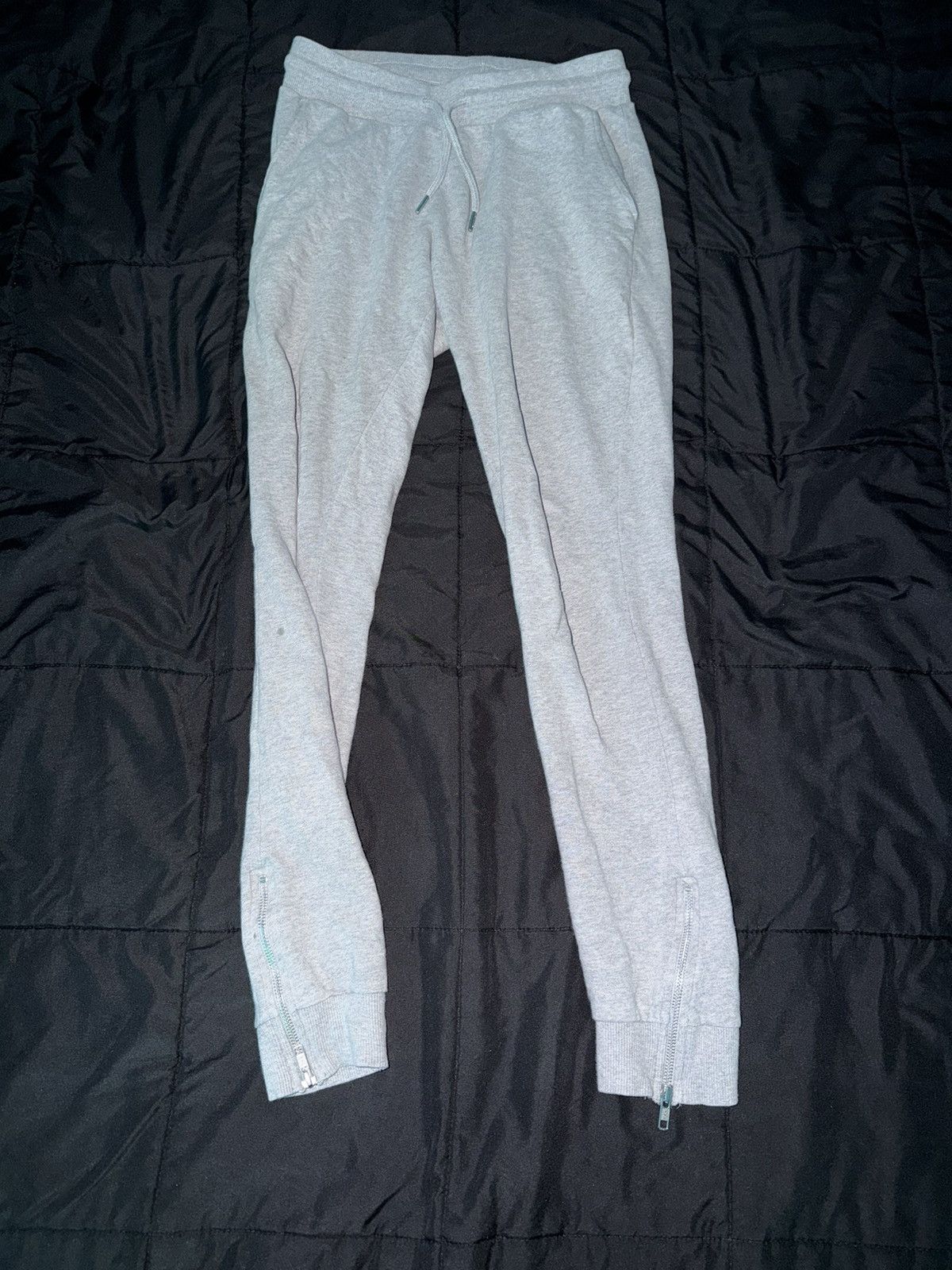Asos Gray Joggers w/ zippers Size US 29 - 1 Thumbnail