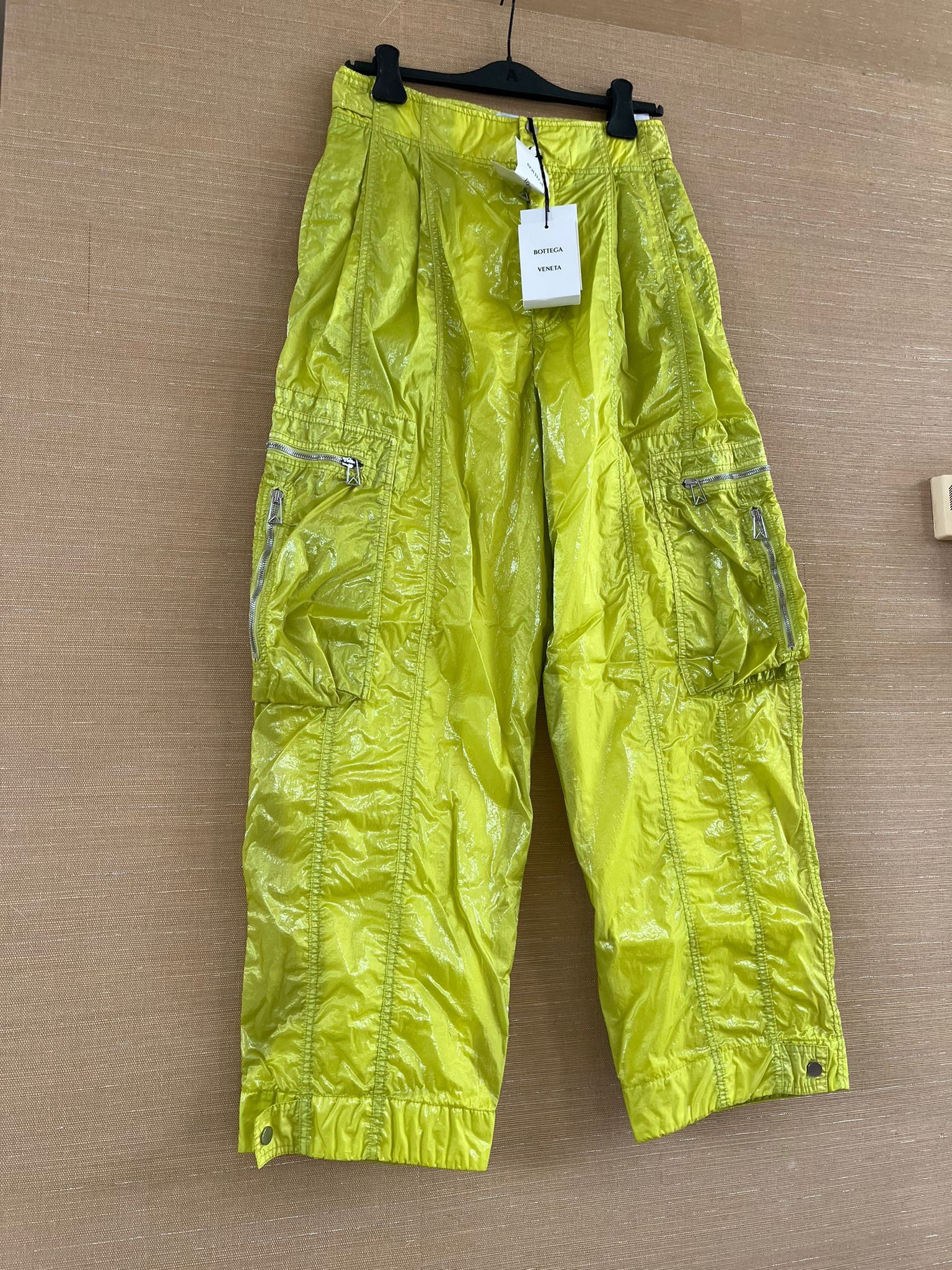 Bottega Veneta Multi Zip Cargo Pants in Acid Yellow Size US 30 / EU 46 - 4 Thumbnail