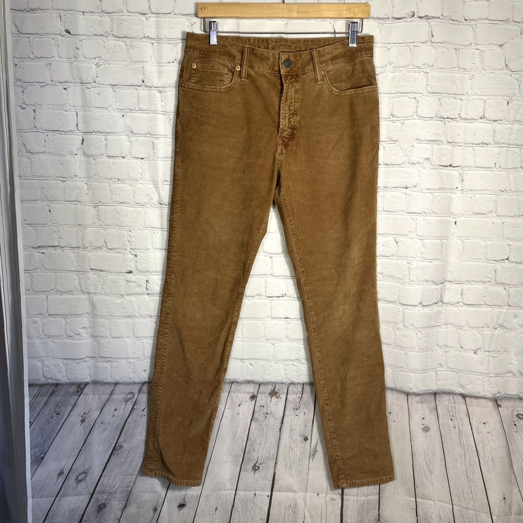 American Eagle Outfitters American Eagle Pants Mens 32X32 Flat Front Chino Corduroy Brown Preppy Size US 32 / EU 48 - 2 Thumbnail