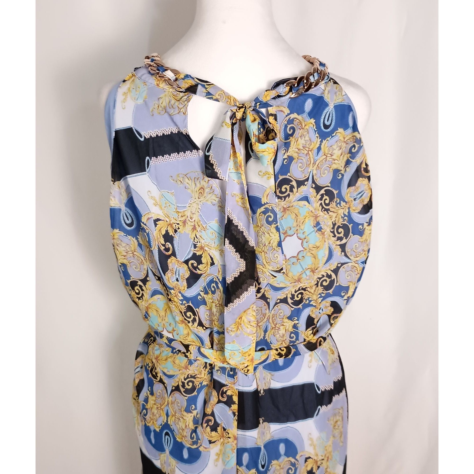 Other Bold Elements Cut to Curve Maxi Dress XL Chain Link Halter B Size XL / US 12-14 / IT 48-50 - 7 Thumbnail