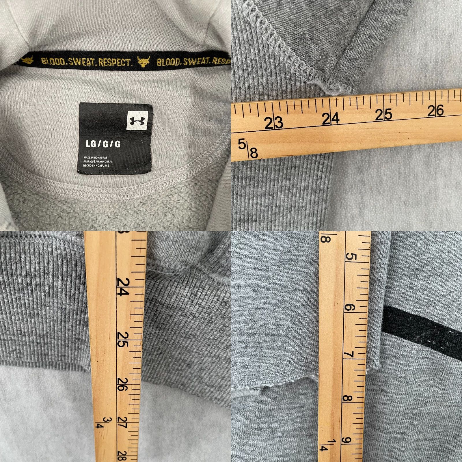 Under Armour VINTAGE Under Armour Project Rock Hoodie Pullover Men Large Sleeveless Gray Graphic Logo Athletic Activewear Size US L / EU 52-54 / 3 - 8 Thumbnail