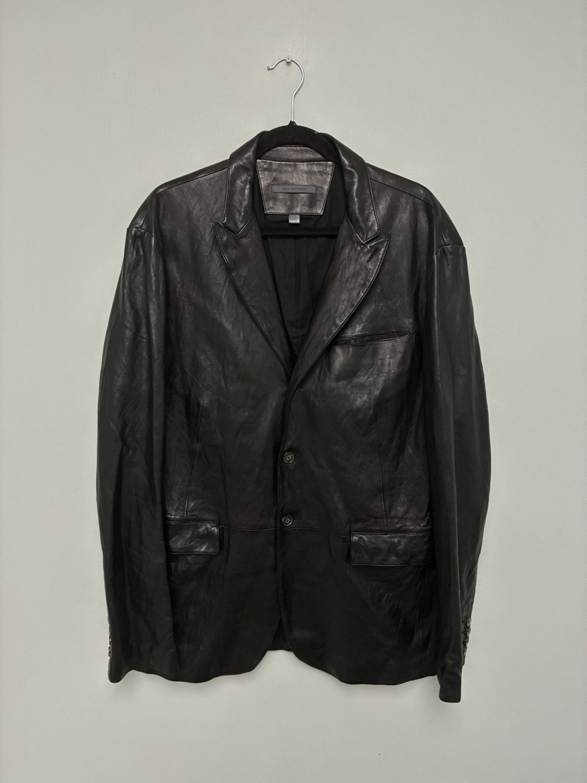John Varvatos Peak lapel leather jacket EU 58 USA 48 Size US XXL / EU 58 / 5 - 7 Thumbnail