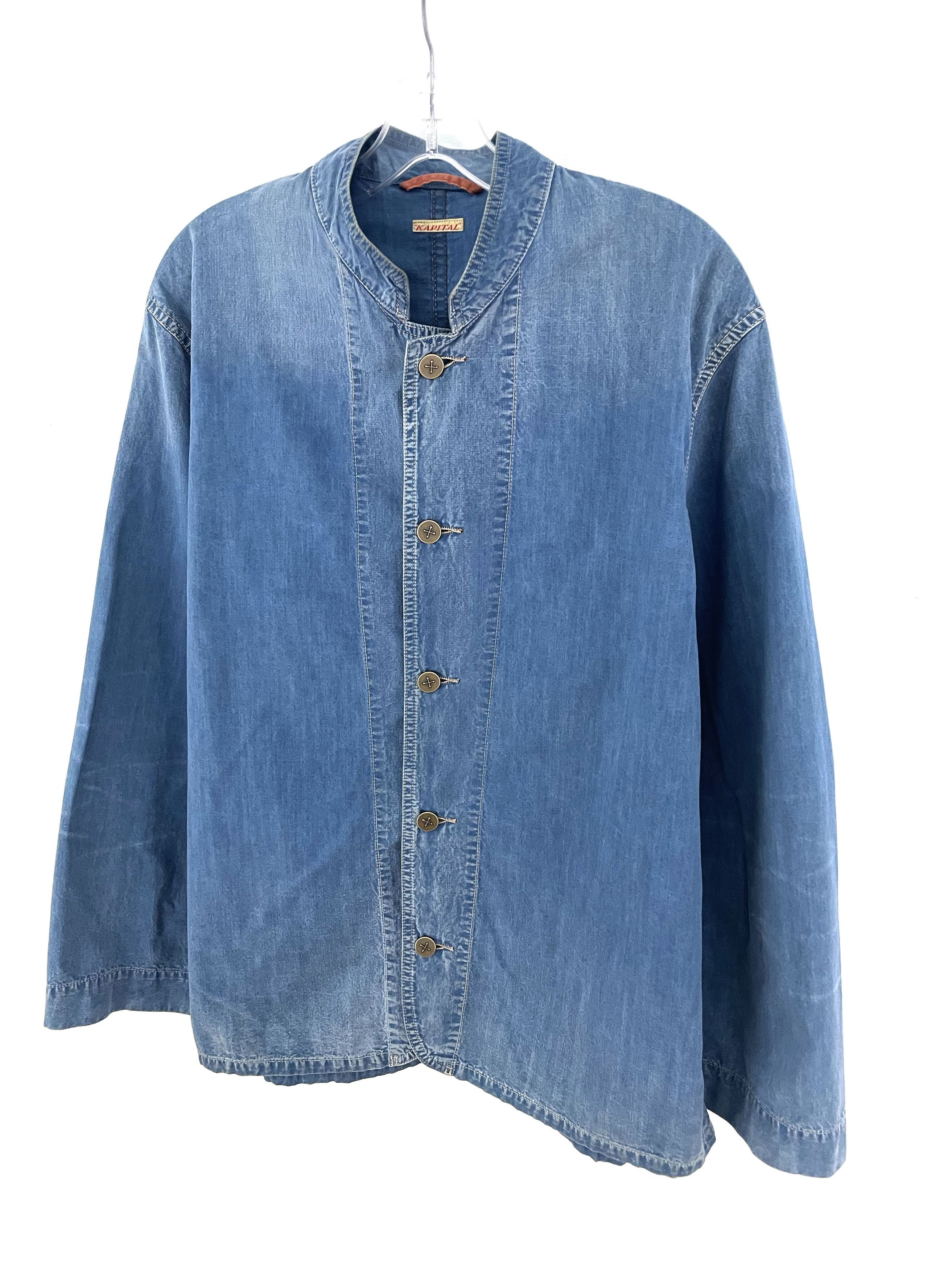 Kapital Metal Button Denim Shirt Jacket Size US L / EU 52-54 / 3 - 2 Thumbnail