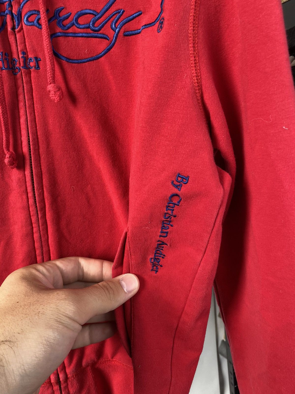 Ed Hardy 🔥Ed Hardy Gothic Tribal Avant Garde Red Hoodie Small wom Size S / US 4 / IT 40 - 8 Thumbnail