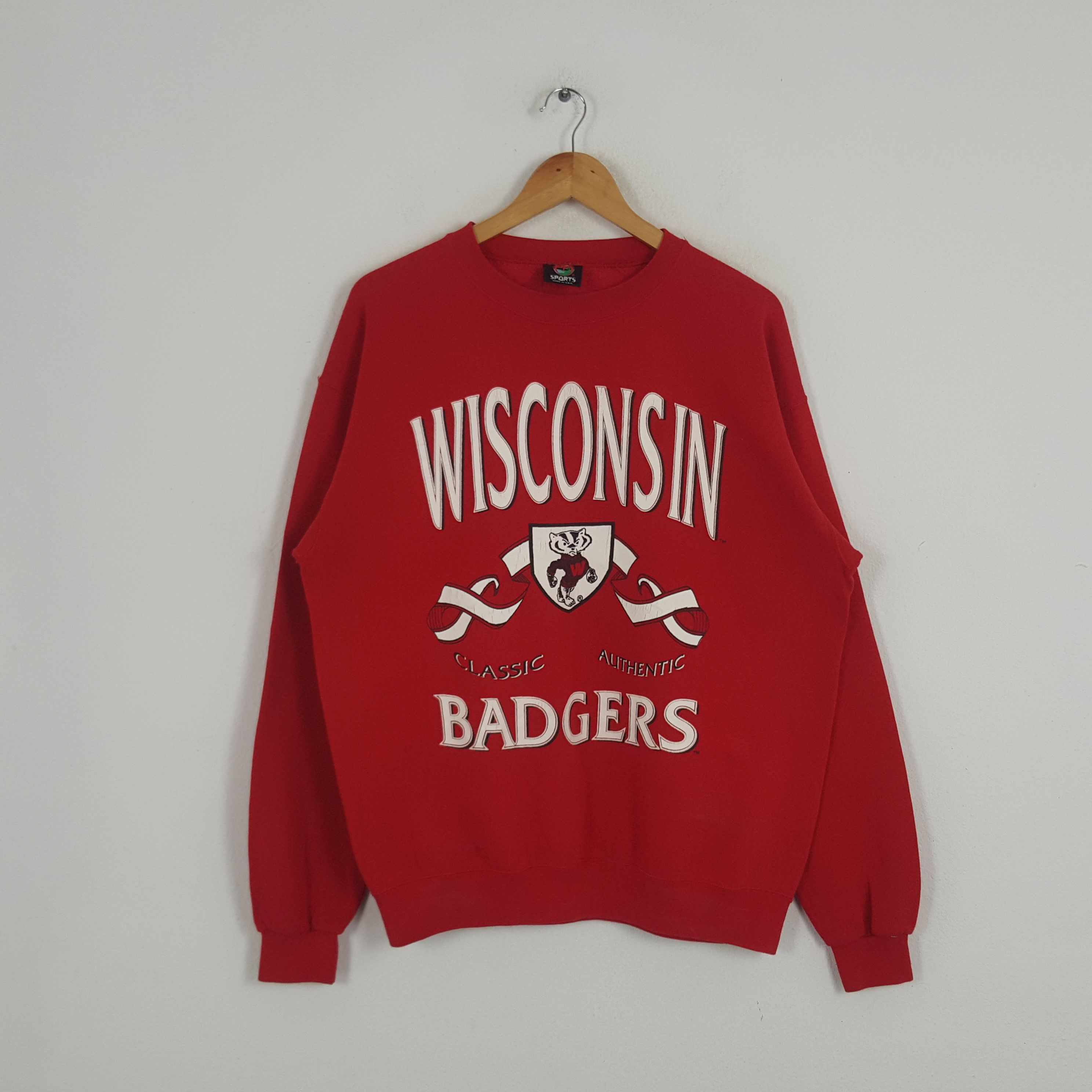 NFL × Vintage Vintage Wisconsin Badgets American Football Team Sweatshirt Size US L / EU 52-54 / 3 - 1 Thumbnail
