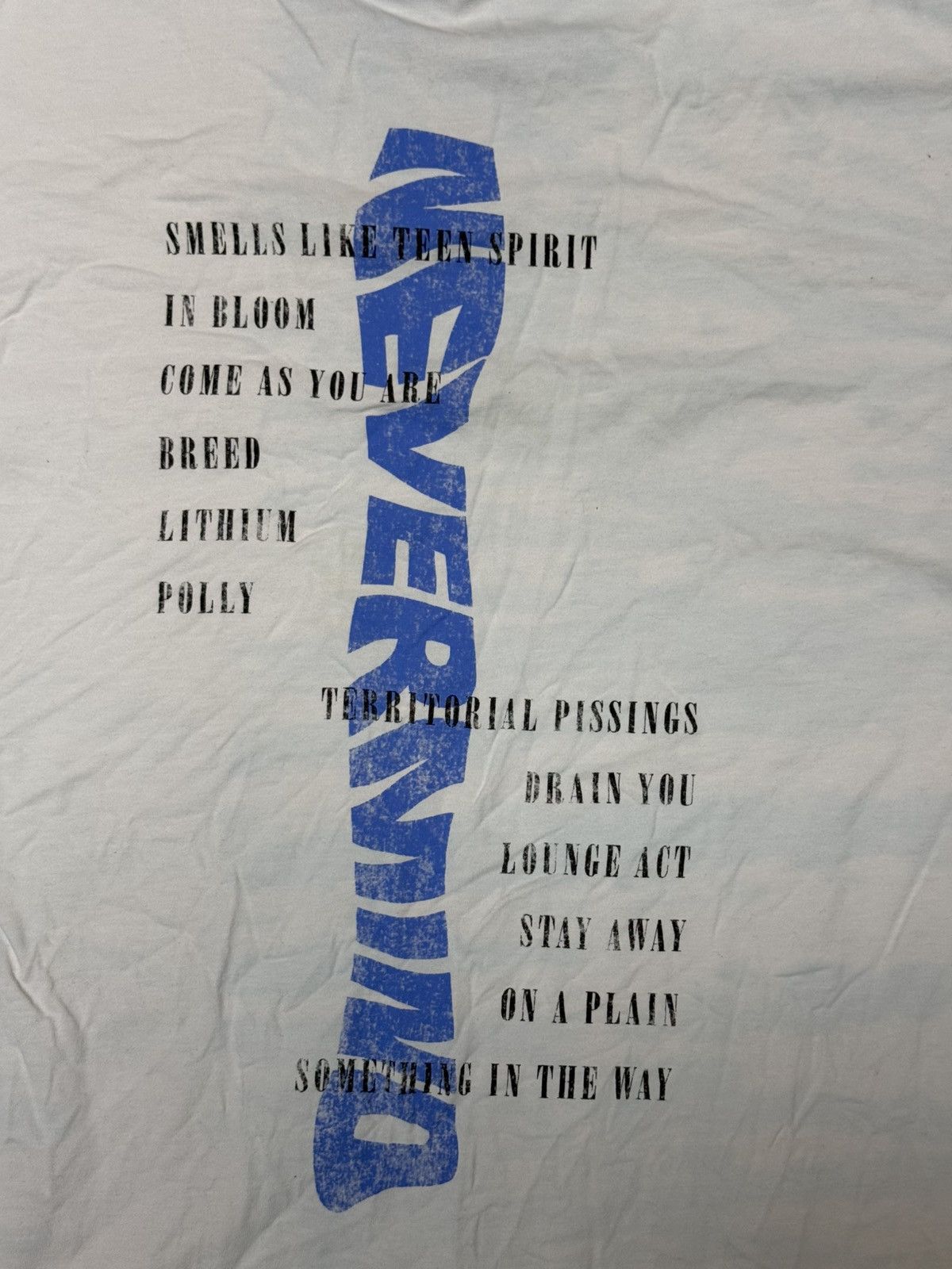 H&M H&M x Nirvana Tie-Dyed Blue White Nevermind Tee Relaxed Fit Size US L / EU 52-54 / 3 - 5 Thumbnail