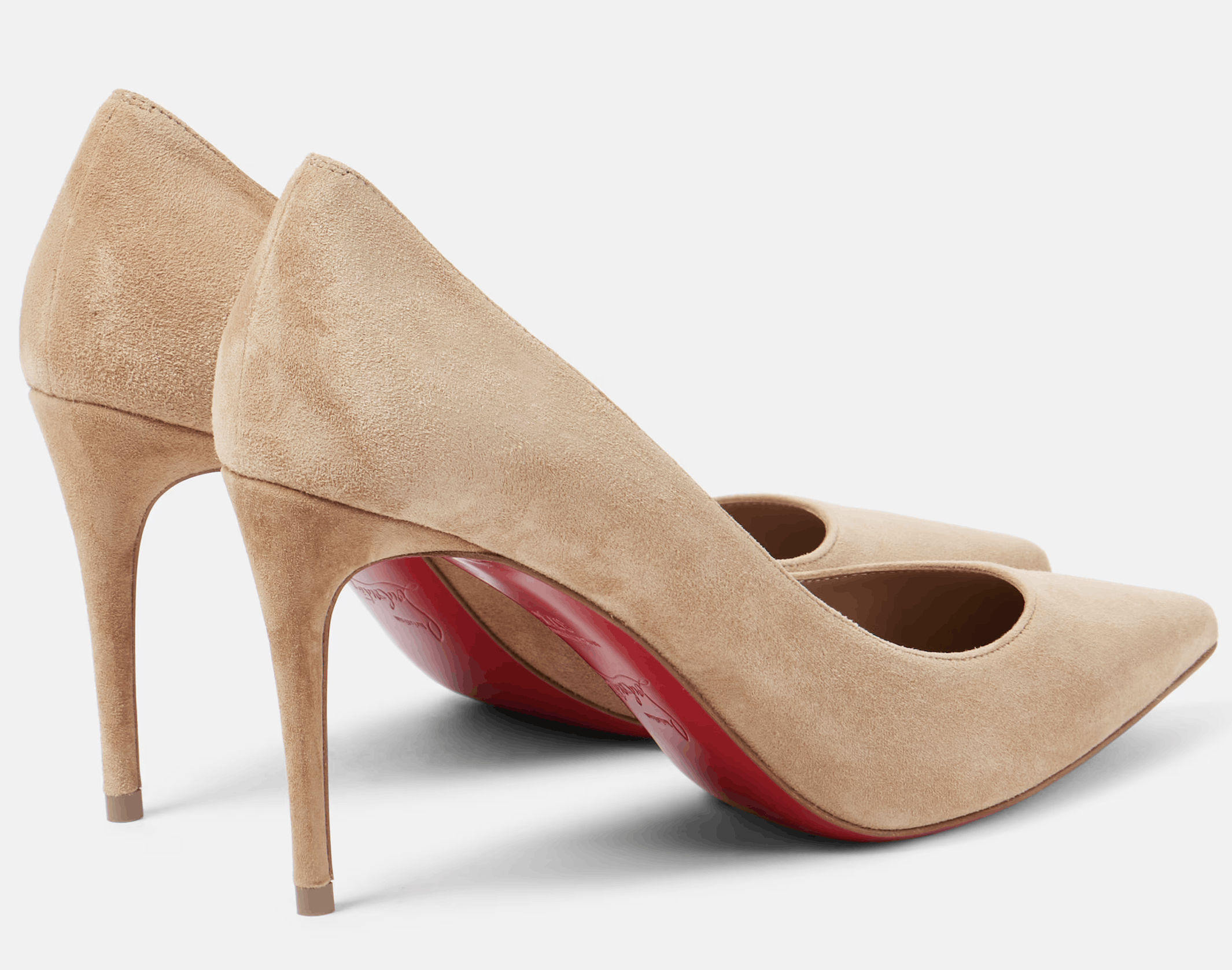 Christian Louboutin Kate 85 Lionne Beige Suede Classic Pointed Toe Heel Pump 42 Size US 12 / IT 42 - 12 Thumbnail