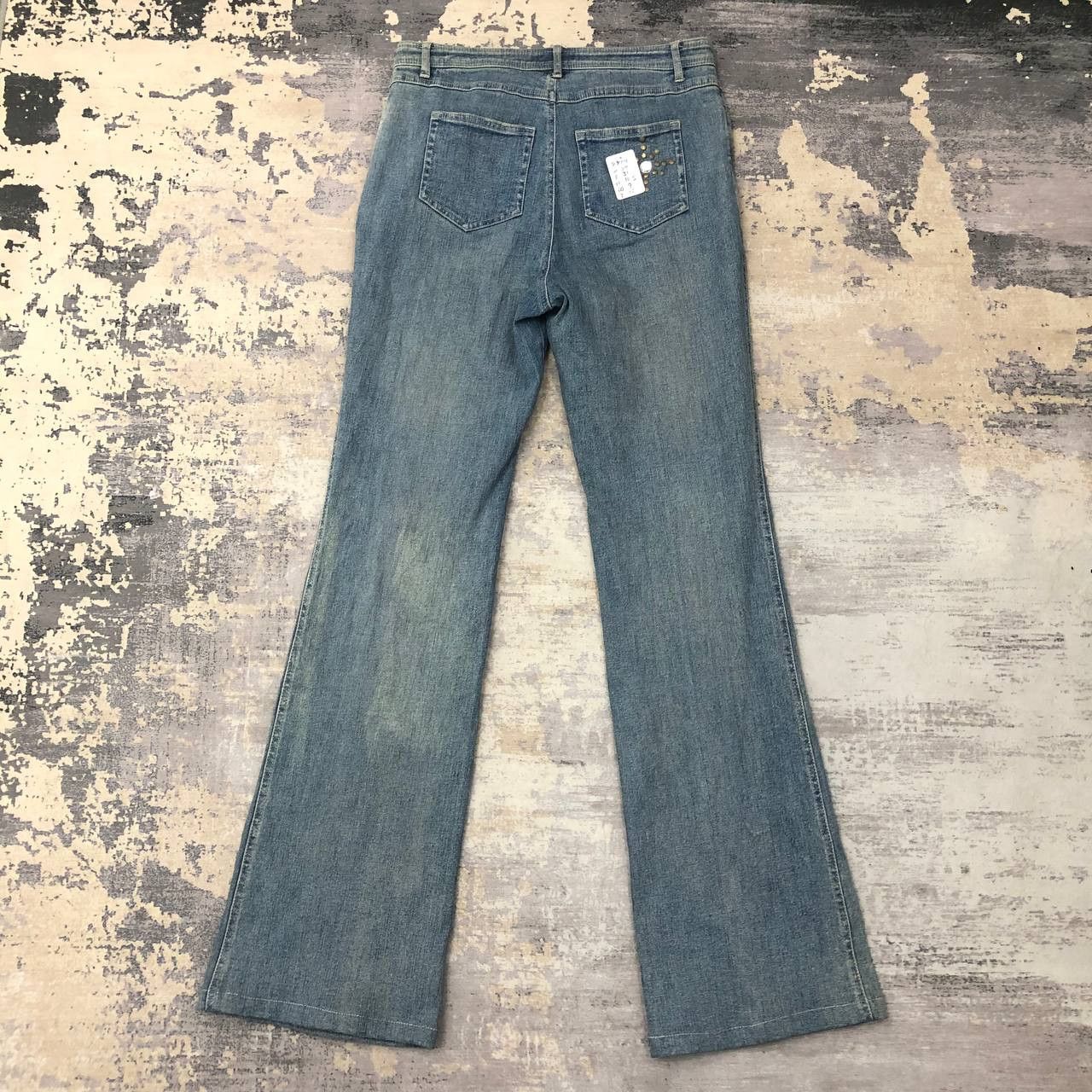 Japanese Brand P809 NEUF CENT NEUF FLARED JEANS Size 29" - 2 Thumbnail