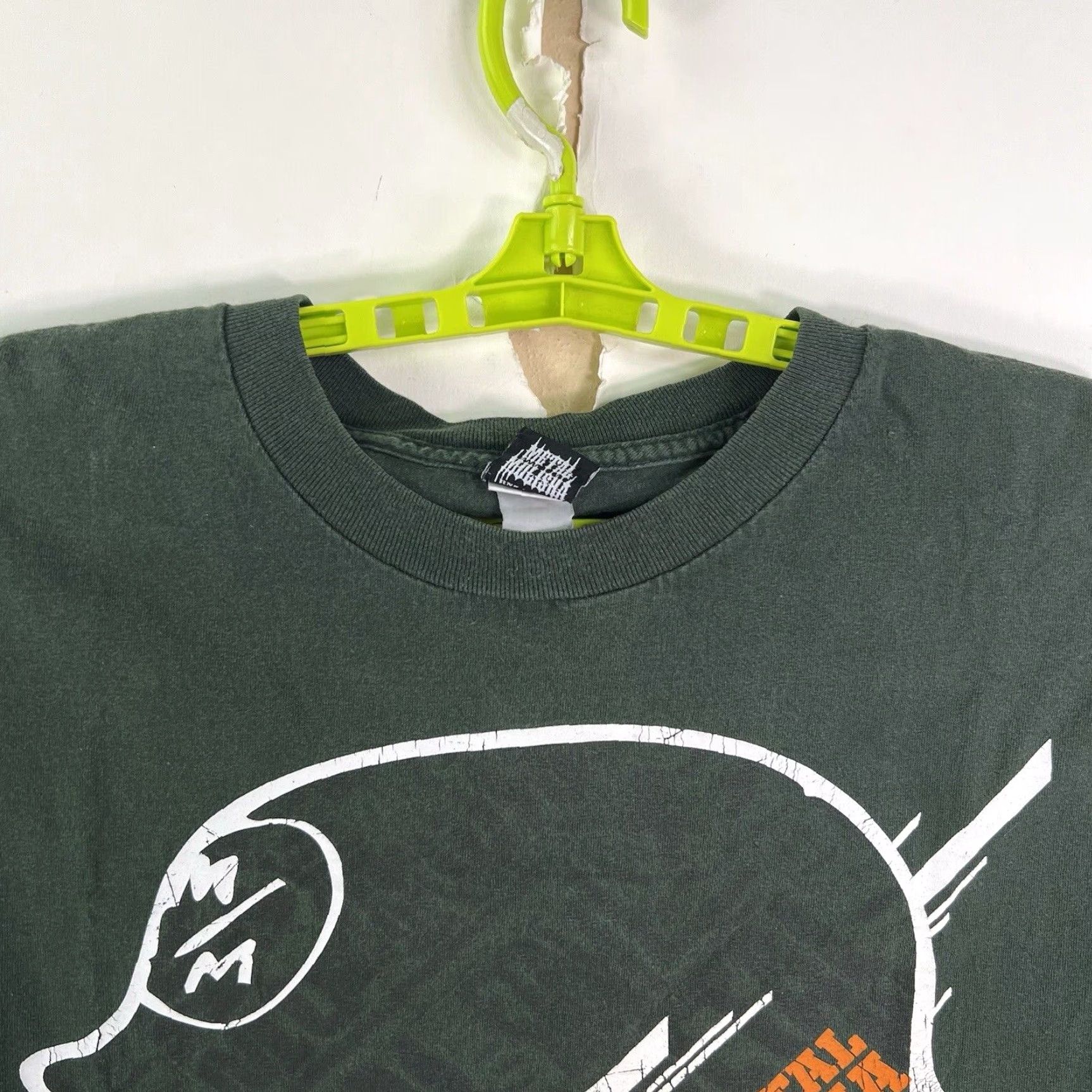 Metal Mulisha VINTAGE Metal Mulisha Skull T-Shirt Mens XL OD Green Crew Neck Short Sleeve Graphic Print 50" Chest Mens Size US XL / EU 56 / 4 - 3 Thumbnail