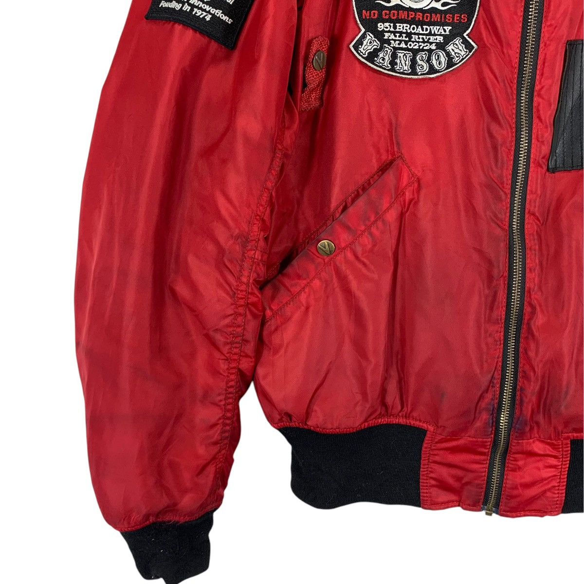 Vanson Leathers VINTAGE VANSON LEATHER BOMBER BIKERS JACKET Size US M / EU 48-50 / 2 - 5 Thumbnail